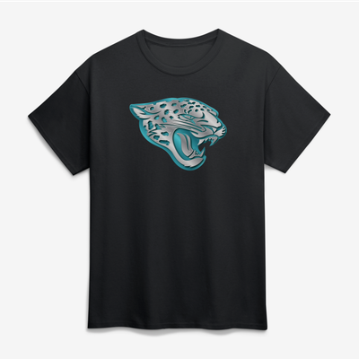 Jacksonville Jaguars Big & Tall Metallic Mascot T-Shirt - Black