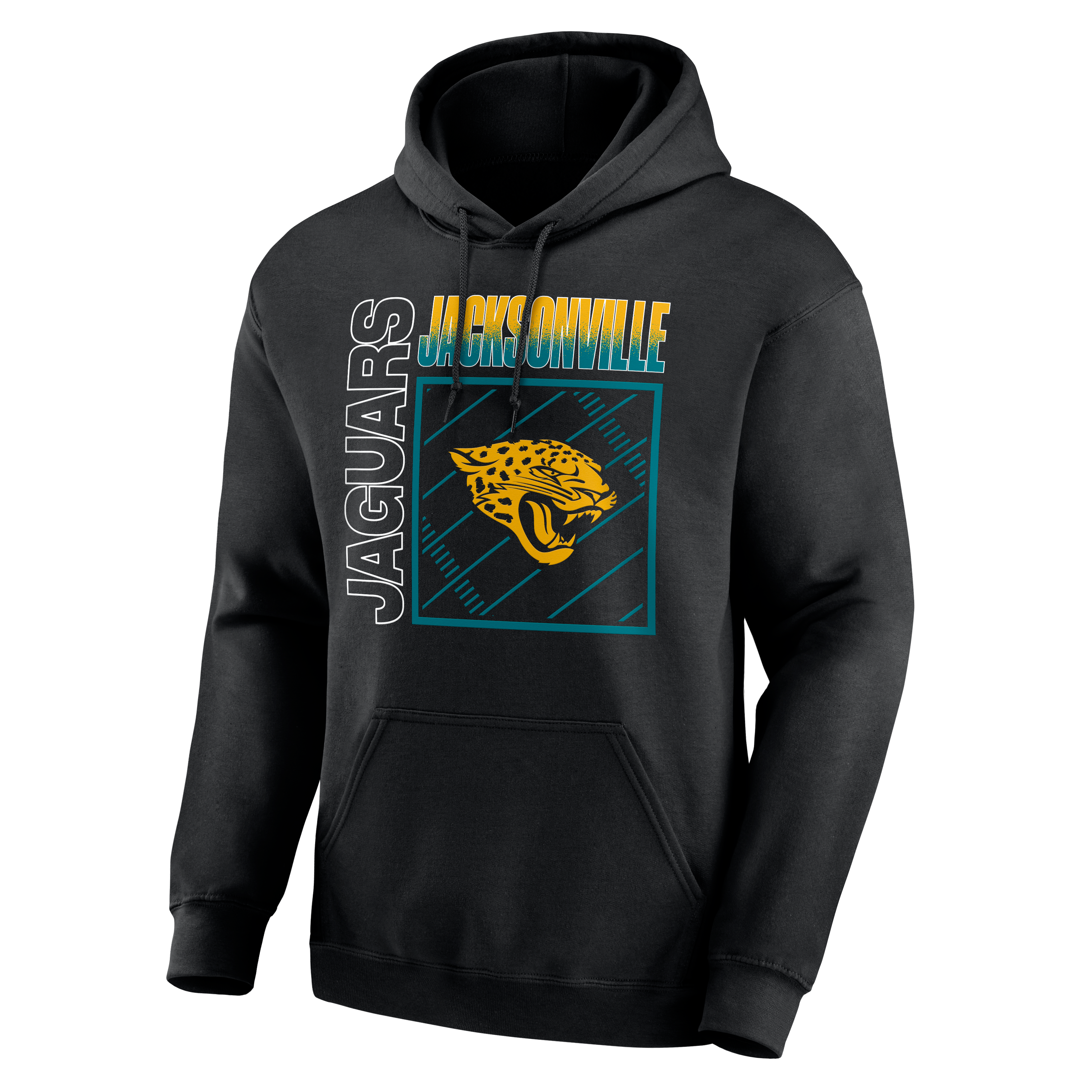 Men's Black Jacksonville Jaguars Home Field Pop Personalized Name & Number Hoodie