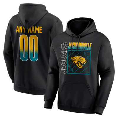 Sweat à capuche personnalisé Jacksonville Jaguars Home Field Pop avec nom et numéro - Noir