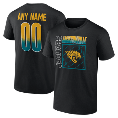 T-shirt personnalisé Jacksonville Jaguars Home Field Pop avec nom et numéro - Noir