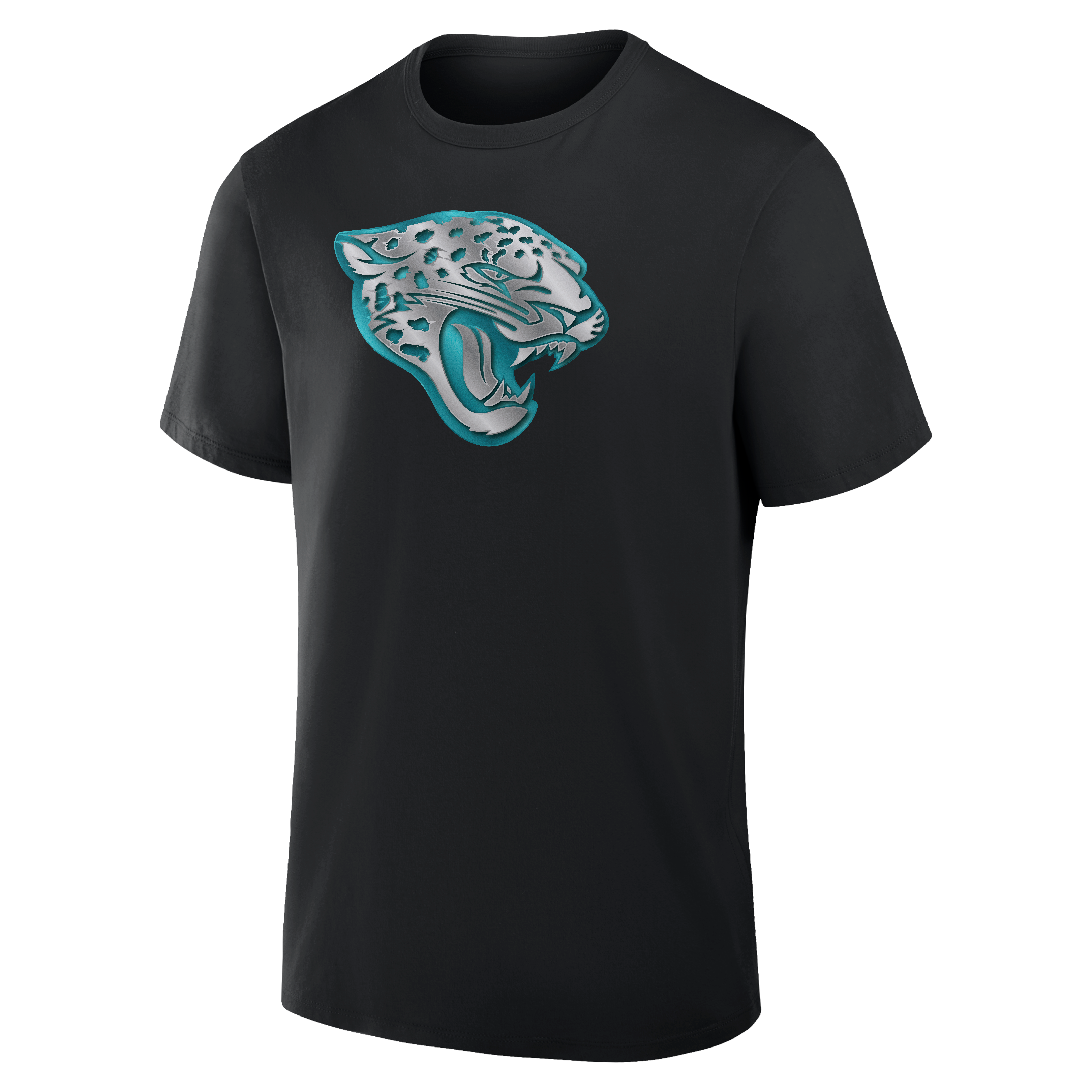T-shirt noir pour homme avec mascotte métallique des Jaguars de Jacksonville