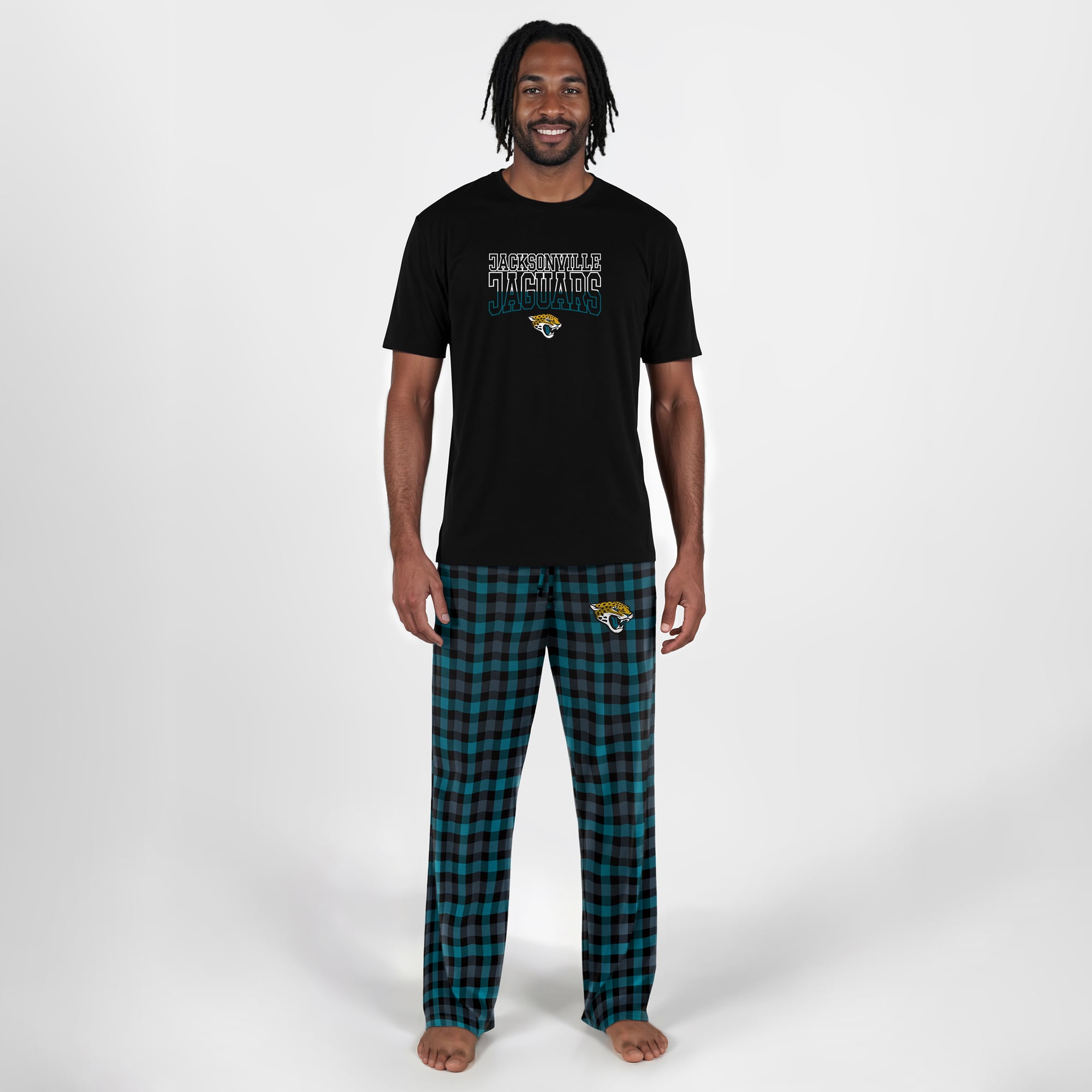Men's Concepts Sport Black Jacksonville Jaguars Highland Sleep Set