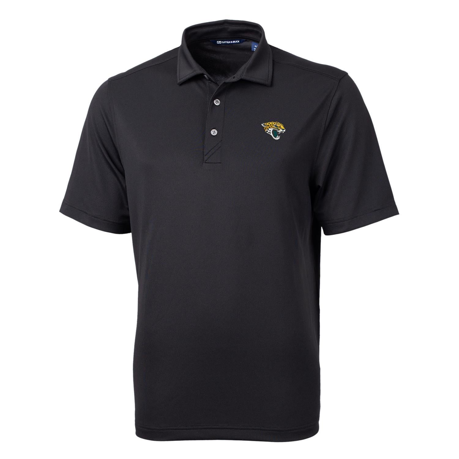 Men's Cutter & Buck Black Jacksonville Jaguars Virtue Eco Pique Recycled Polo