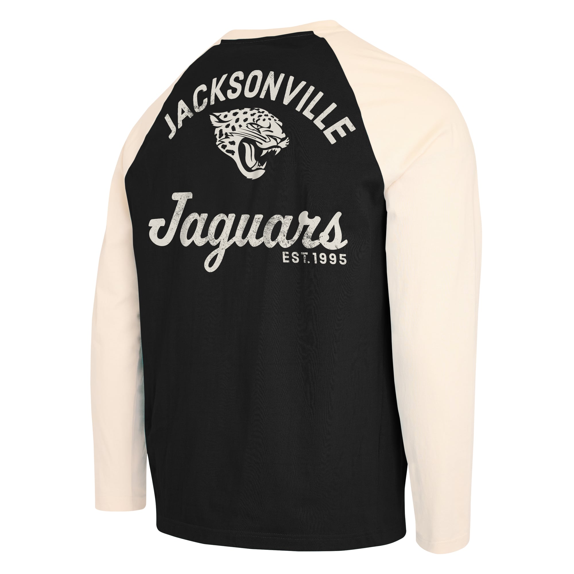Collection Darius Rucker pour homme par Fanatics, T-shirt Henley à manches longues noir/crème Jacksonville Jaguars