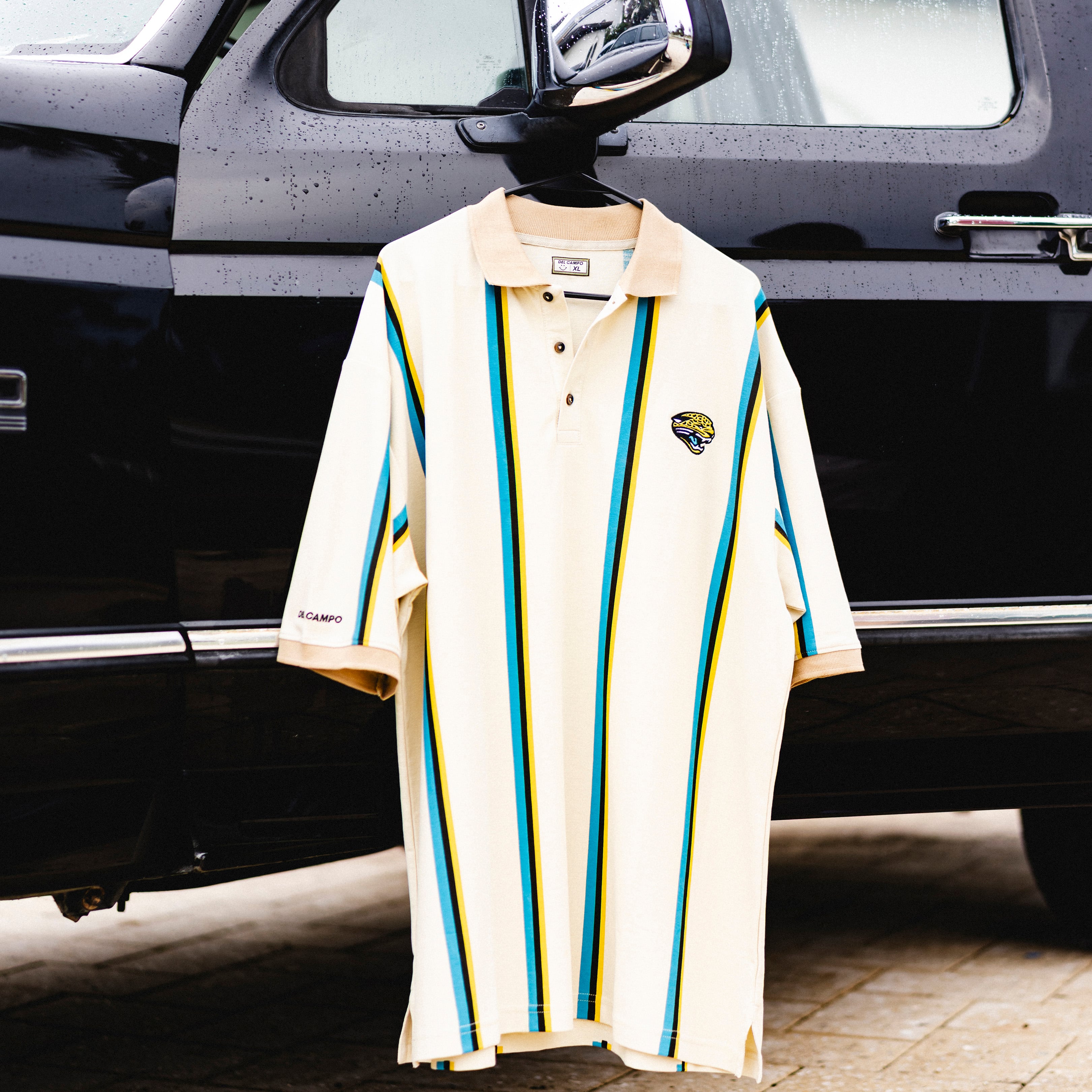 Men's Del Campo x Jacksonville Jaguars Natural Lot J Polo