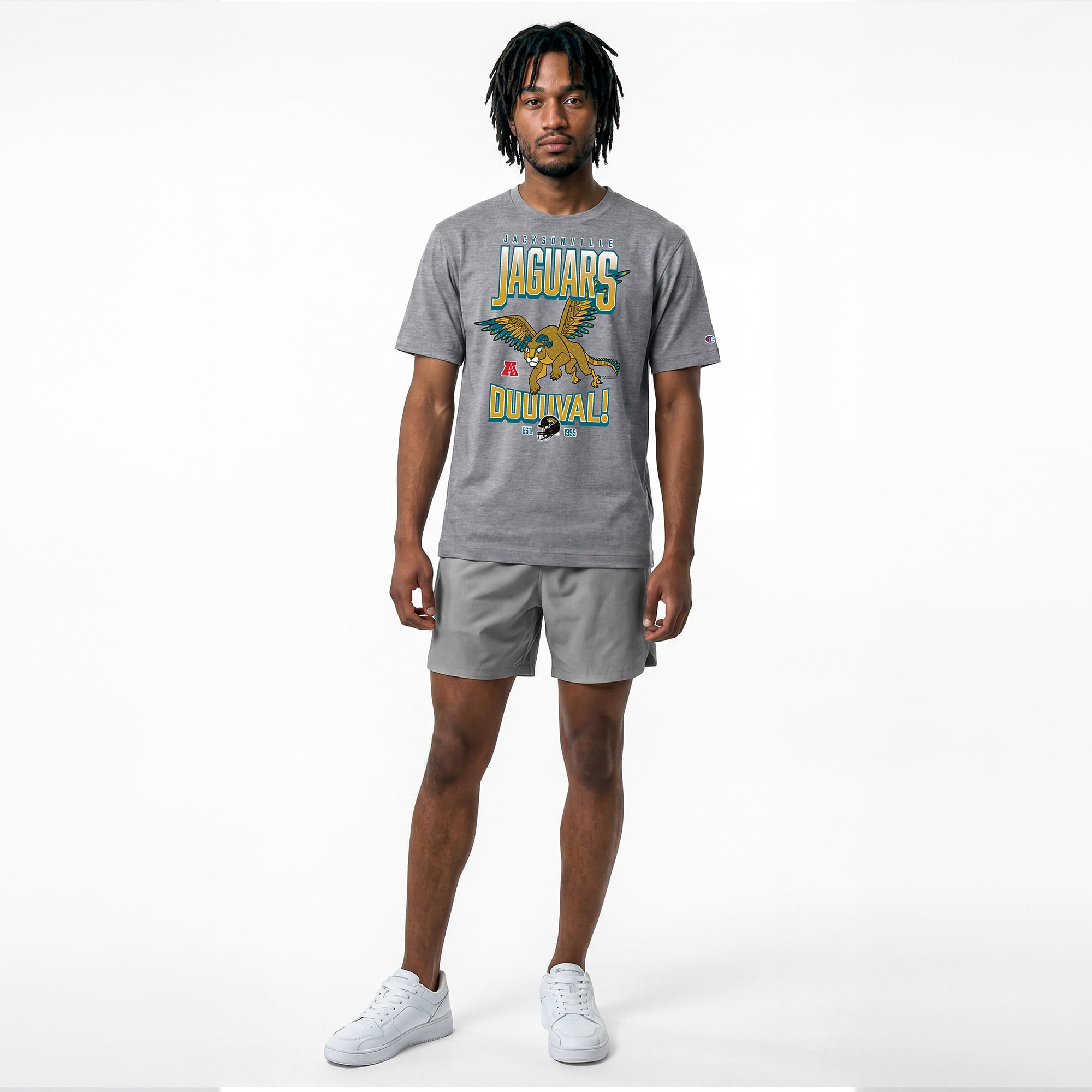T-shirt homme Disney x Champion gris Jacksonville Jaguars Pepita All-Star