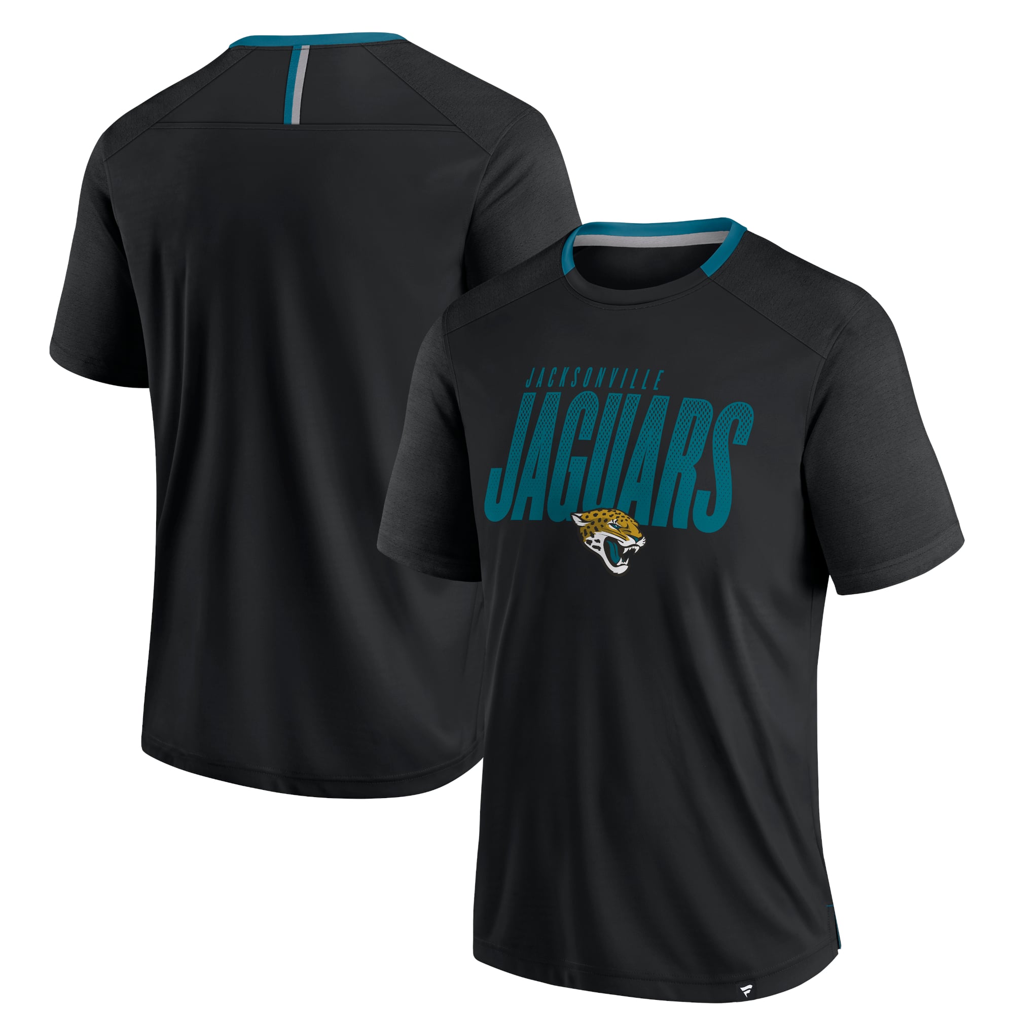 T-shirt Fanatics noir pour homme, modèle Defender Fade Slant, Jacksonville Jaguars