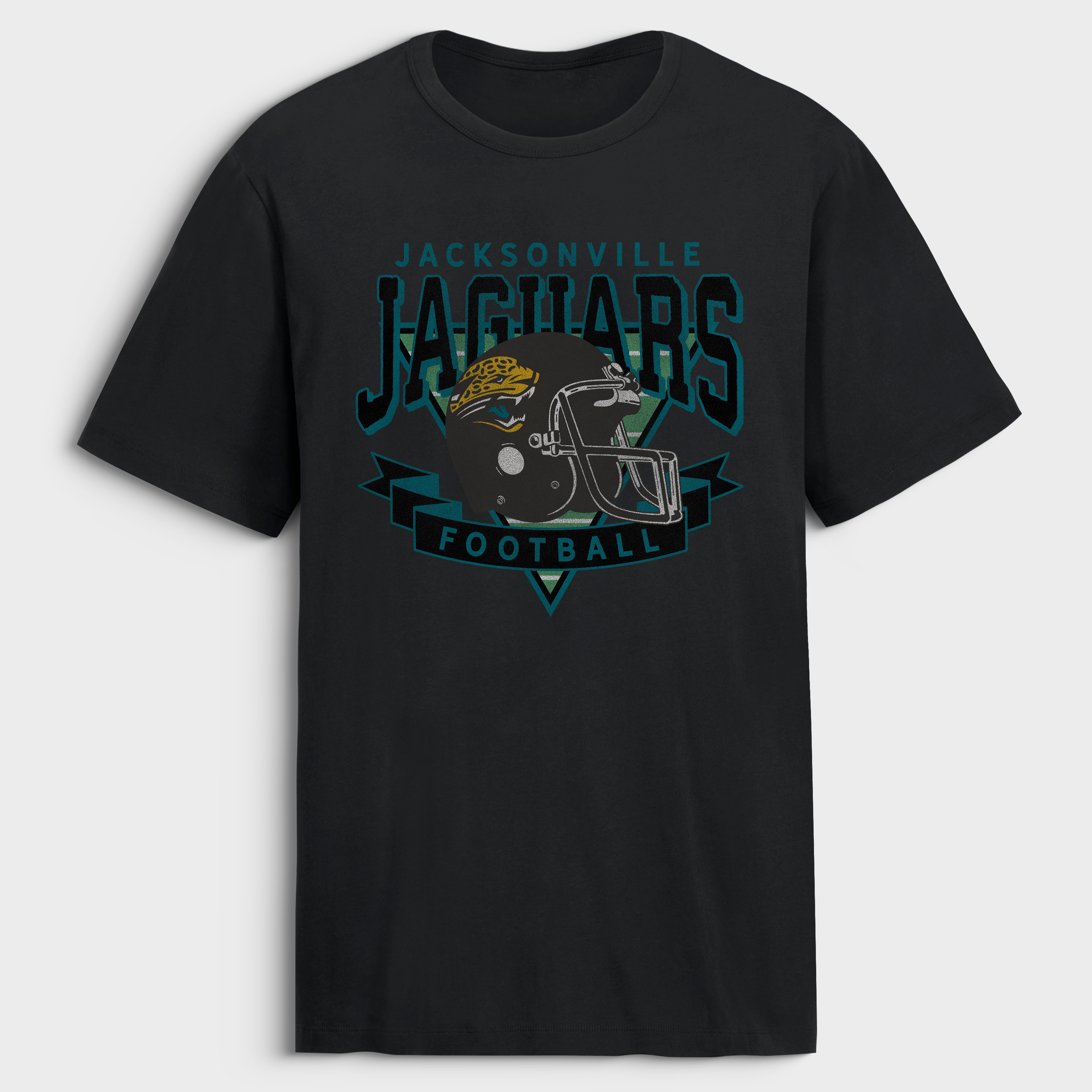 Men's Fanatics Black Jacksonville Jaguars Old Fashion Rushing Legacy Cotton T-Shirt