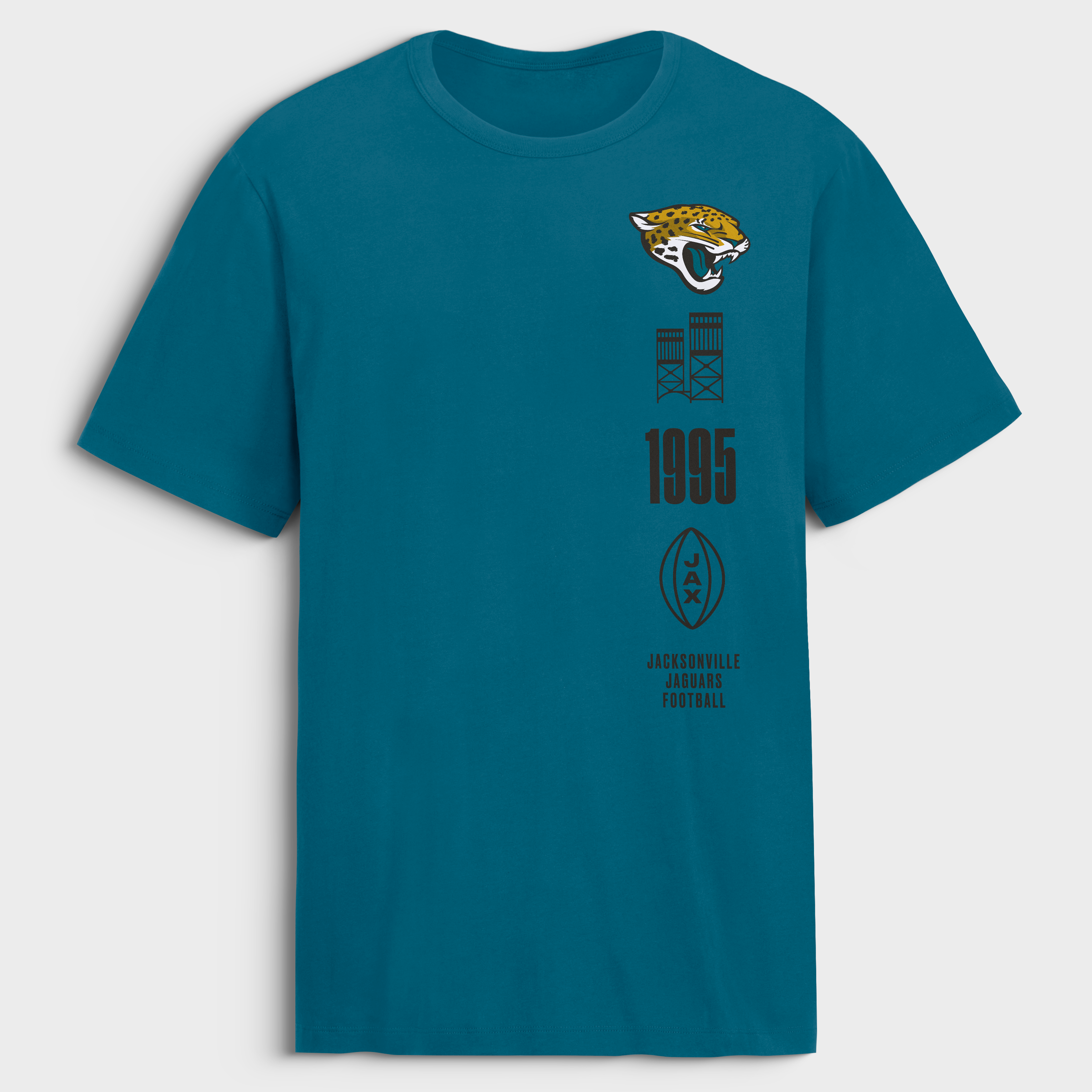 T-shirt en coton Fanatics bleu sarcelle Jacksonville Jaguars Breaking Tackles Legacy pour homme