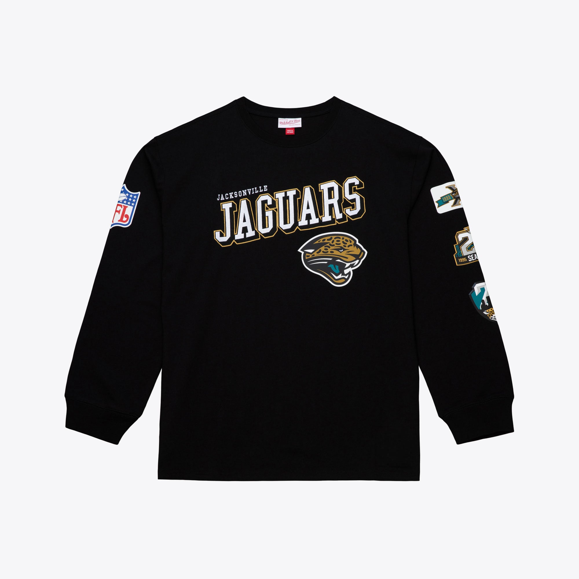 T-shirt à manches longues Mitchell & Ness noir pour homme, grandes tailles, Jacksonville Jaguars, camp d'entraînement