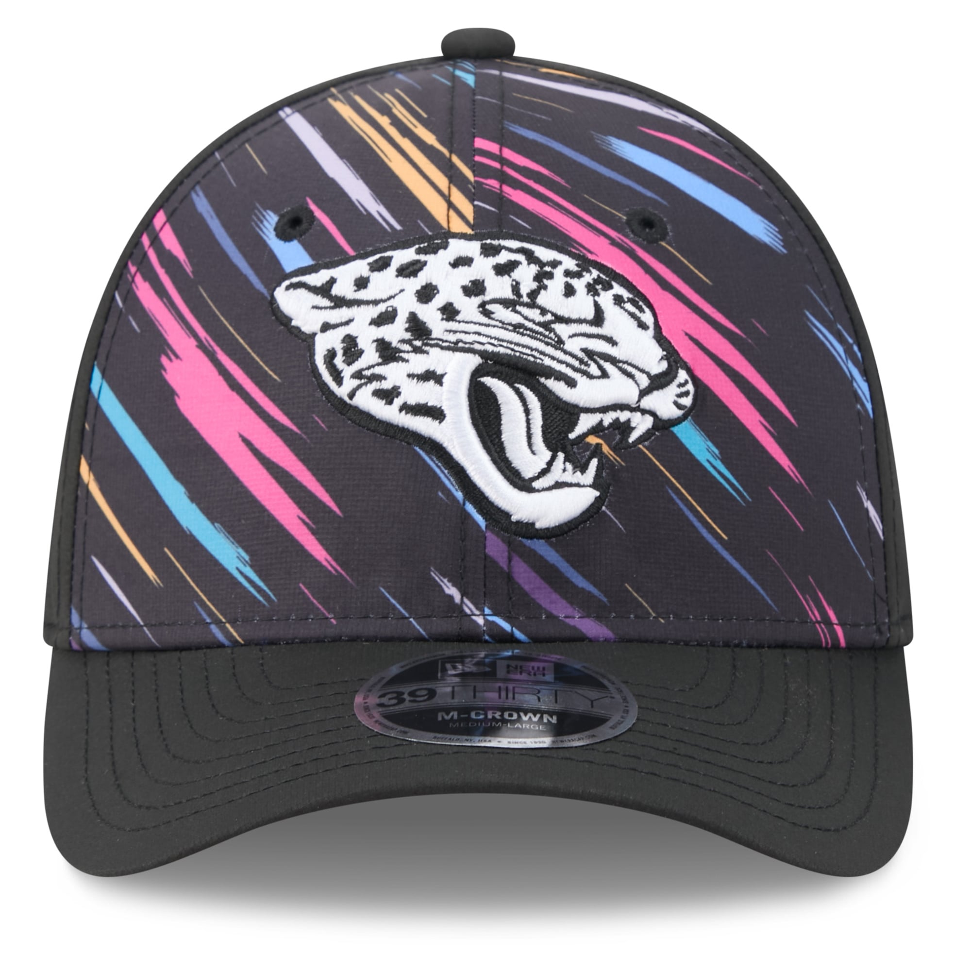 Men's New Era Black Jacksonville Jaguars 2026 NFL Crucial Catch 39THIRTY M-Crown Stretch Hat
