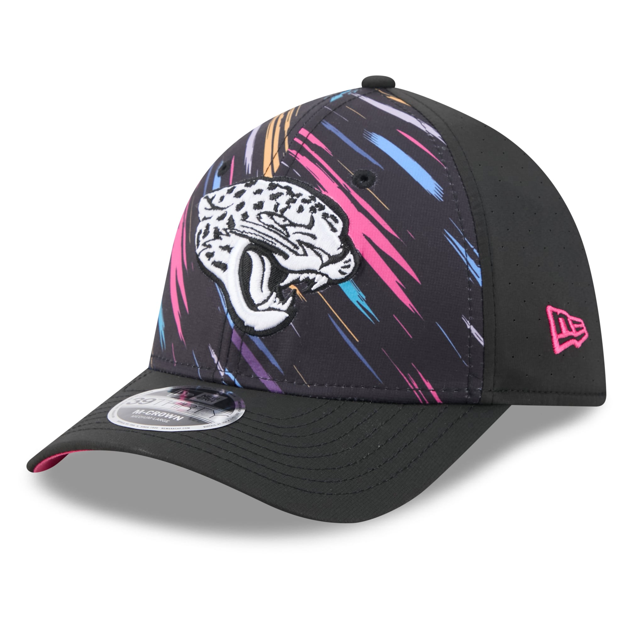 Men's New Era Black Jacksonville Jaguars 2026 NFL Crucial Catch 39THIRTY M-Crown Stretch Hat