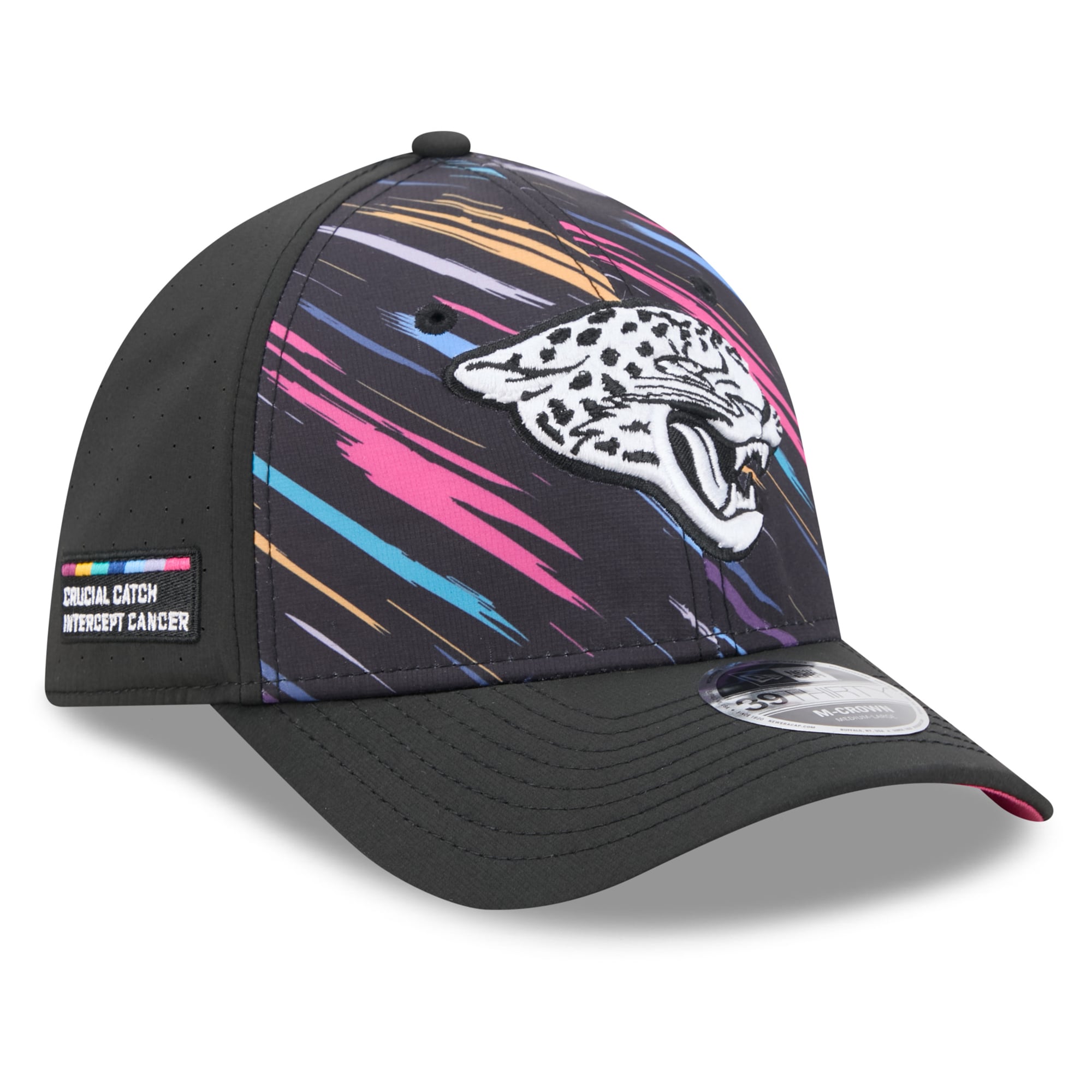 Men's New Era Black Jacksonville Jaguars 2026 NFL Crucial Catch 39THIRTY M-Crown Stretch Hat
