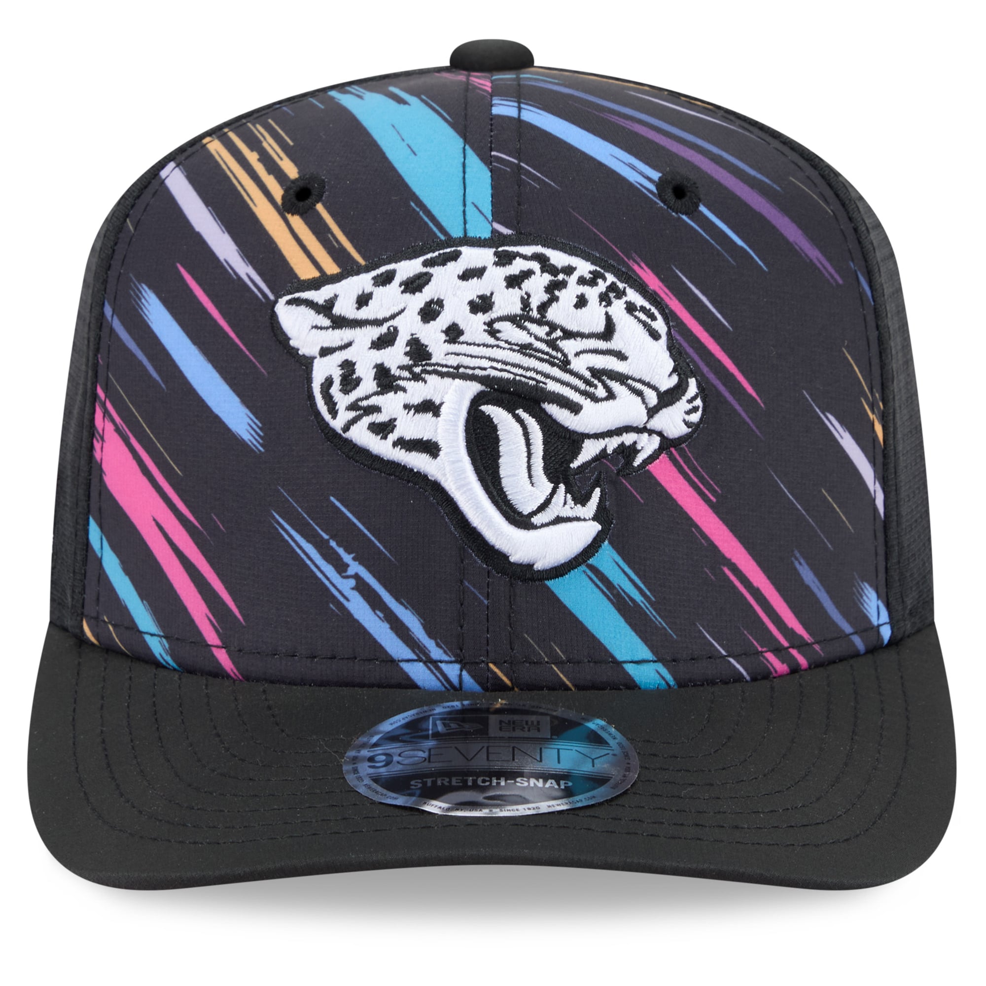 Men's New Era Black Jacksonville Jaguars 2026 NFL Crucial Catch 9SEVENTY Adjustable Trucker Hat