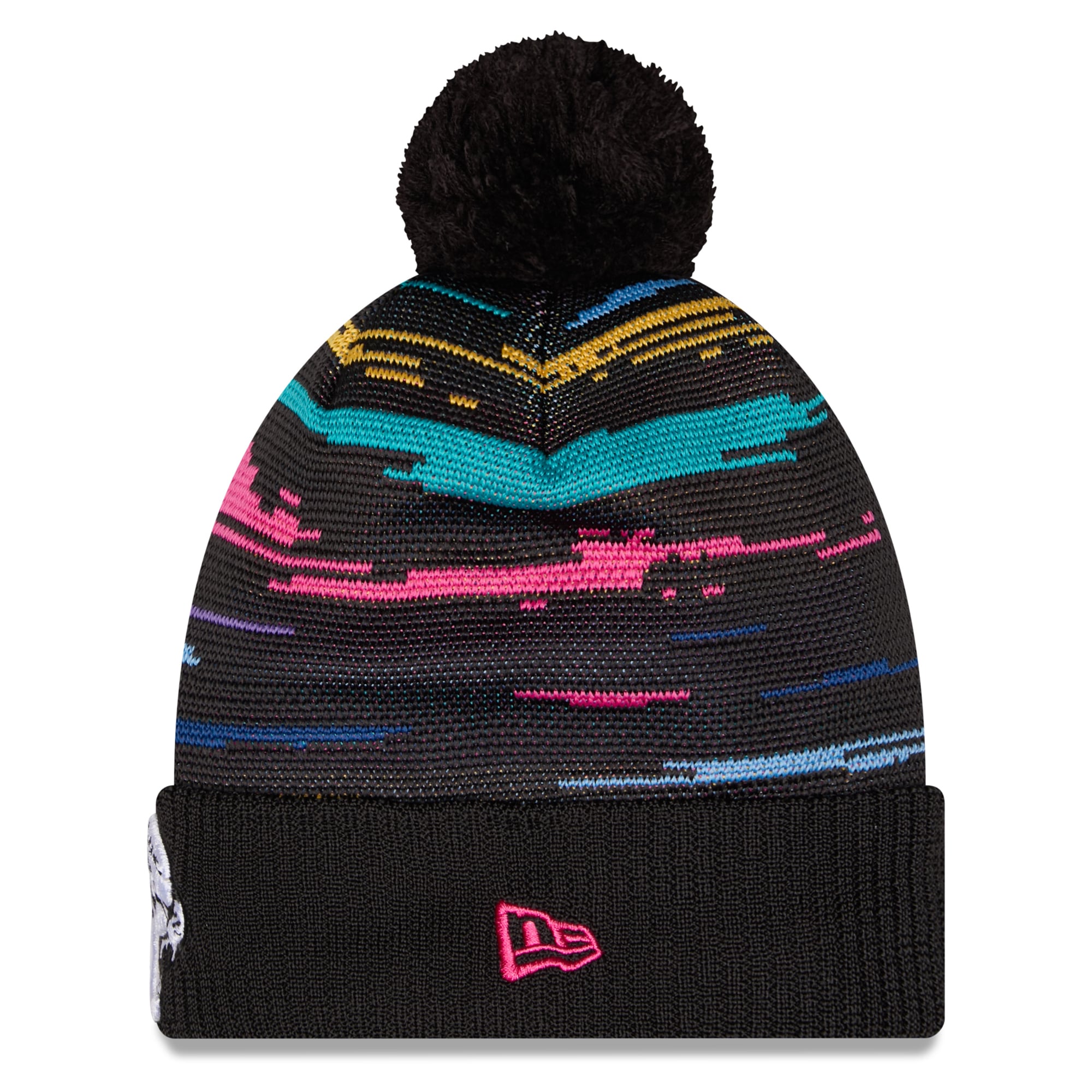 Men's New Era Black Jacksonville Jaguars 2026 NFL Crucial Catch Cuffed Knit Hat with Pom