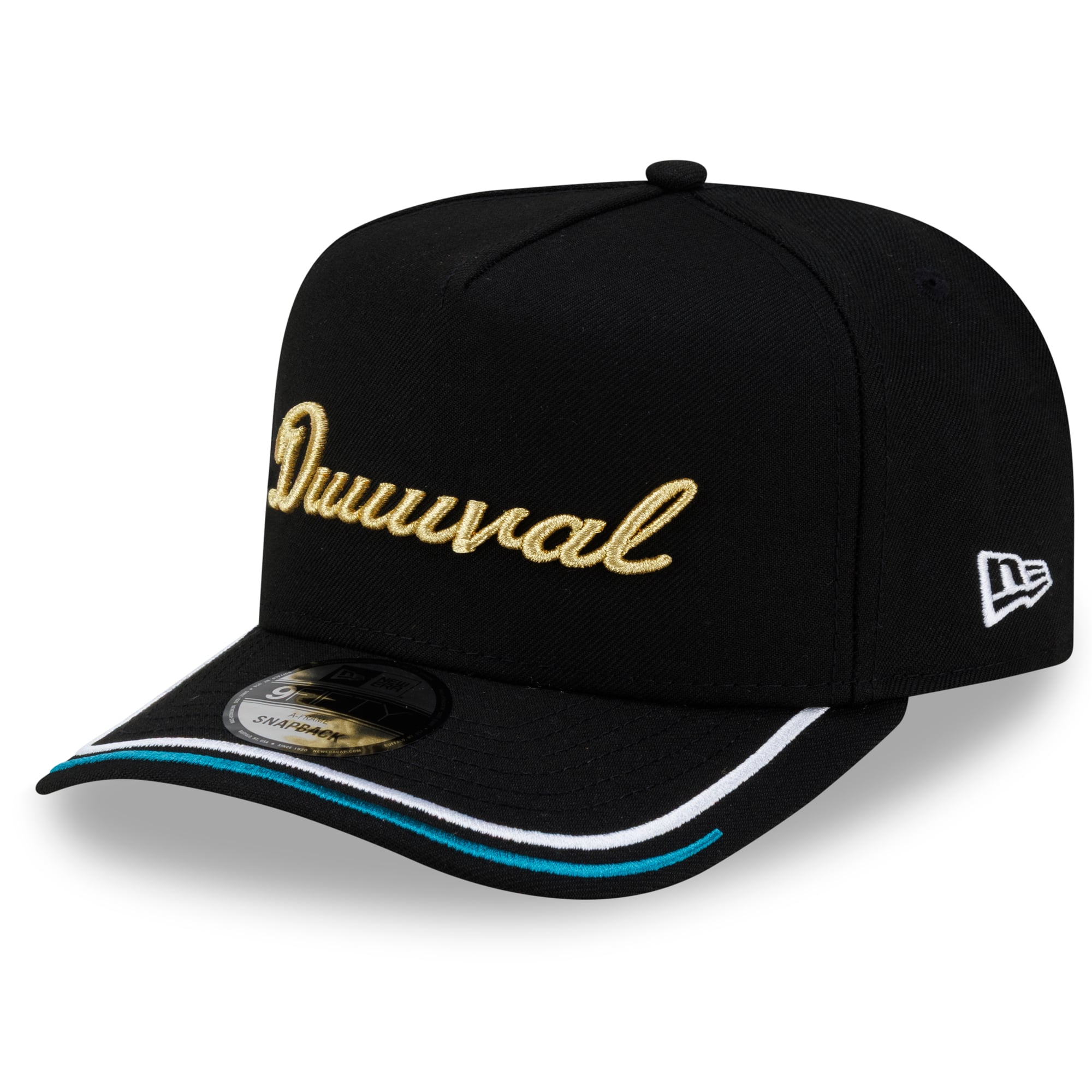 Casquette snapback New Era noire Jacksonville Jaguars 2026 Rivalries Collection Fan Pack A-Frame 9FIFTY pour homme