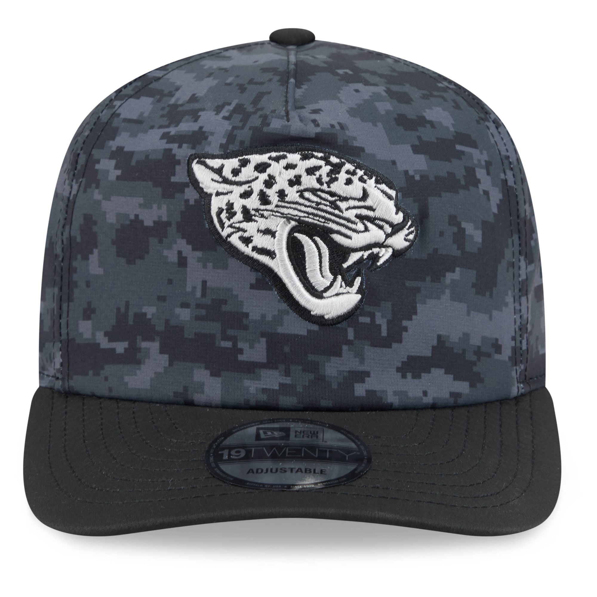 Casquette ajustable New Era noire Jacksonville Jaguars 2026 Salute To Service 19TWENTY pour homme