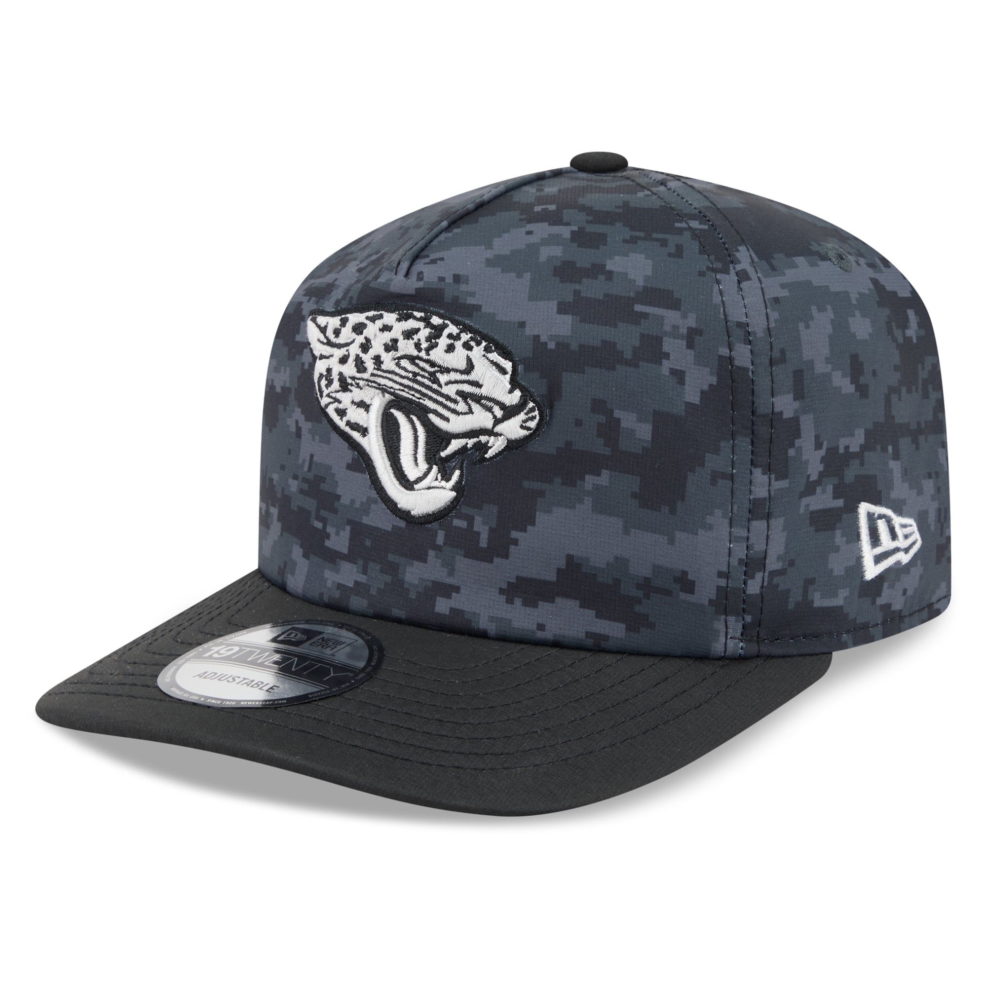 Casquette ajustable New Era noire Jacksonville Jaguars 2026 Salute To Service 19TWENTY pour homme