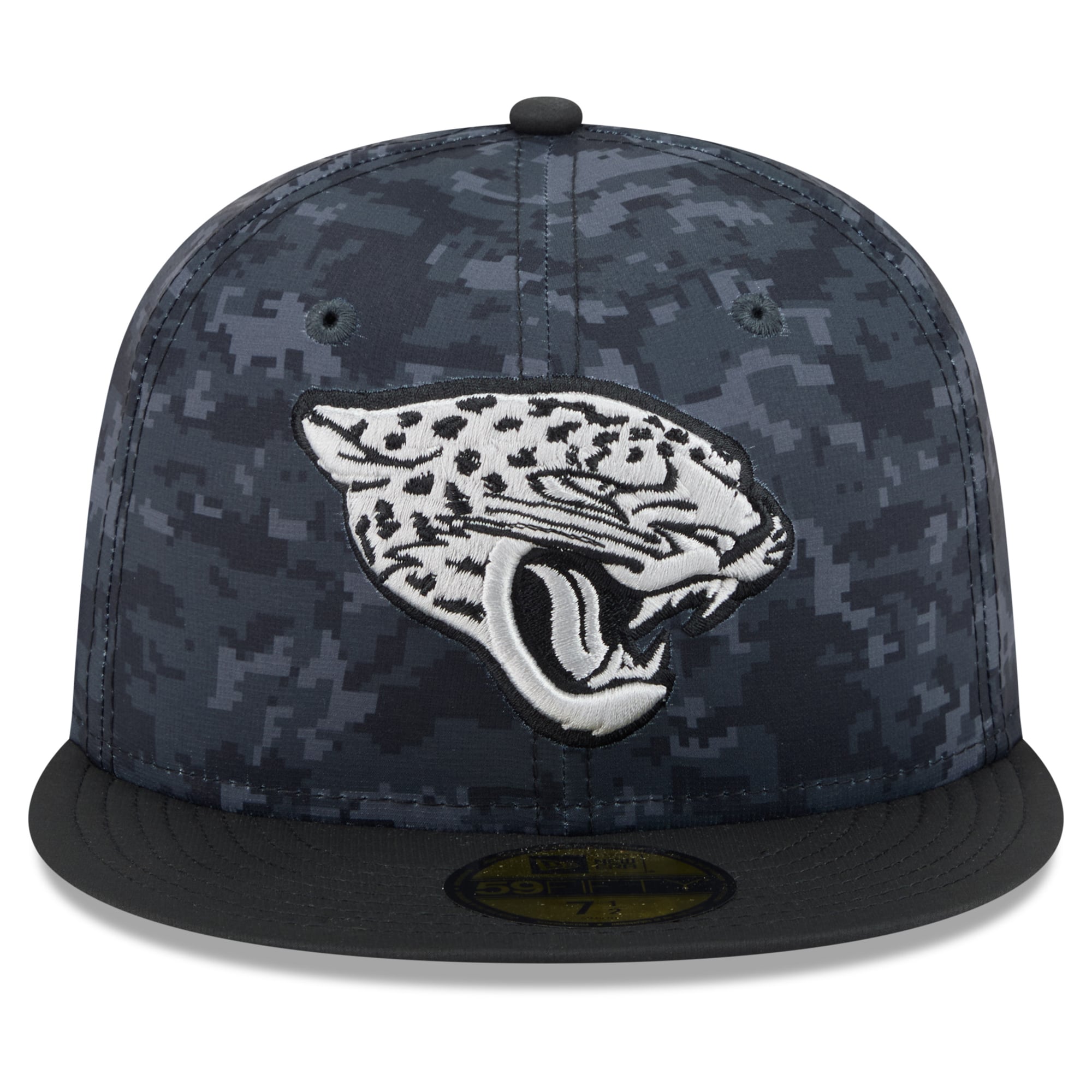 Casquette ajustée New Era noire Jacksonville Jaguars 2026 Salute To Service 59FIFTY pour homme