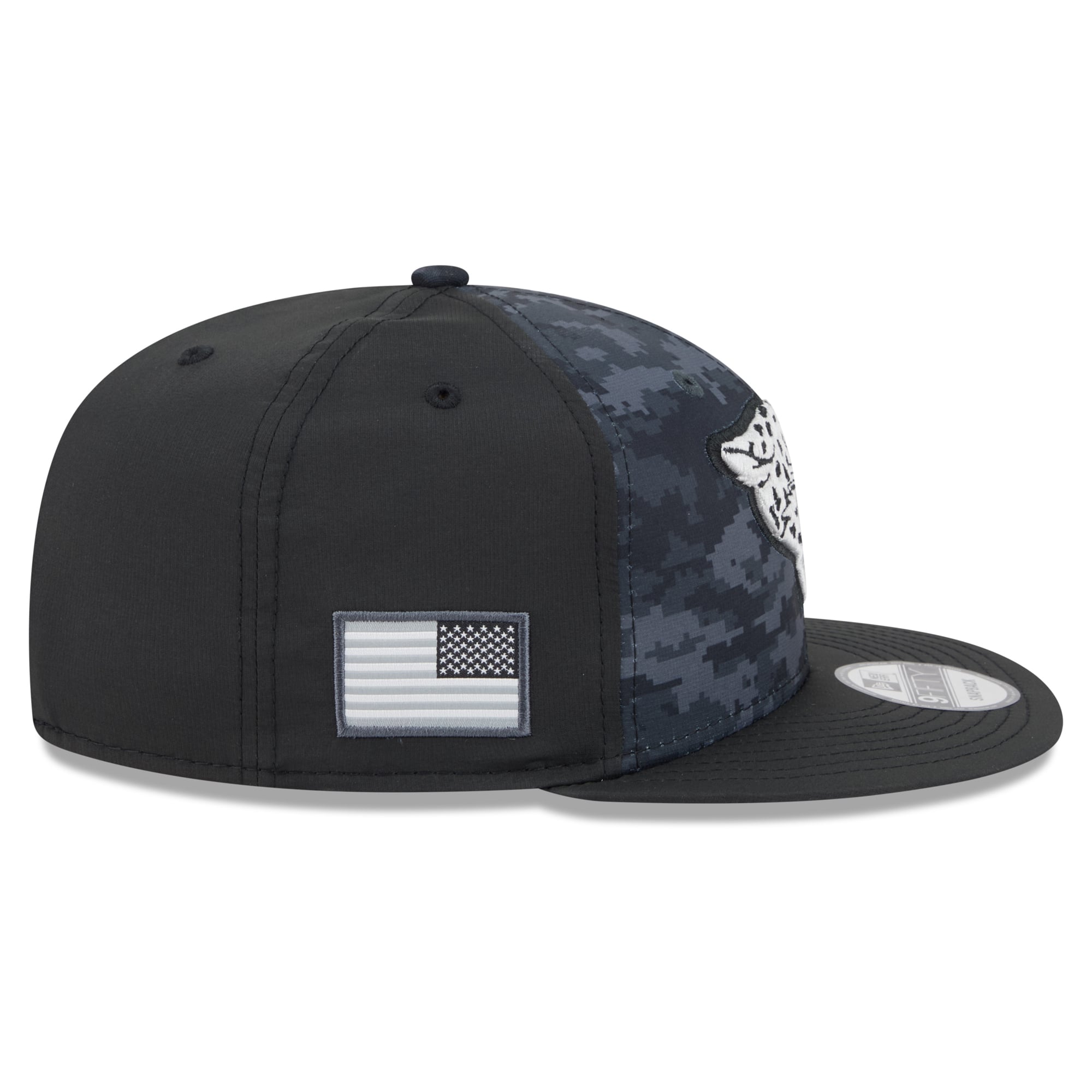 Casquette snapback New Era noire Jacksonville Jaguars 2026 Salute To Service 9FIFTY pour homme