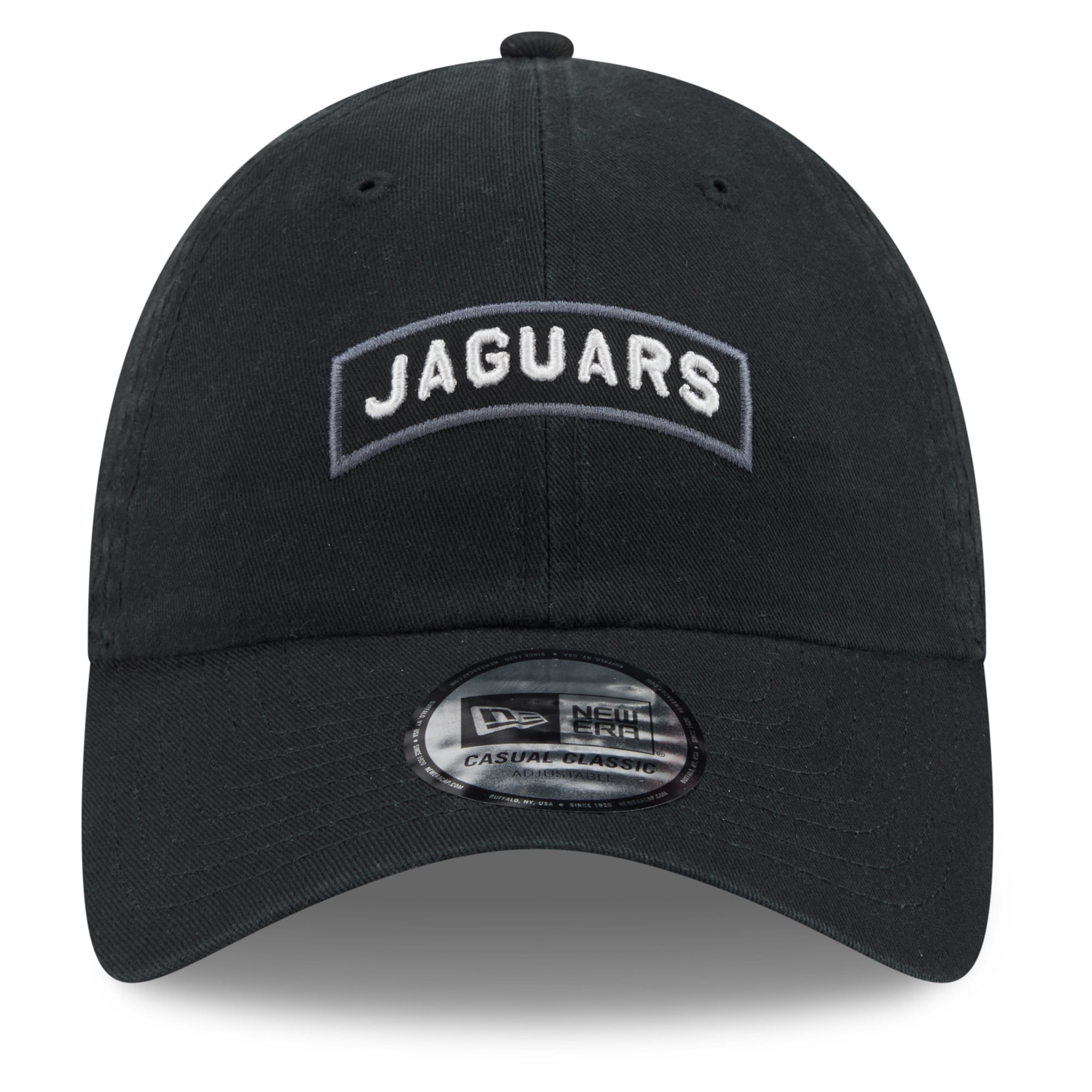 Casquette New Era noire pour homme, Jacksonville Jaguars 2026 Salute To Service, style classique décontracté et ajustable