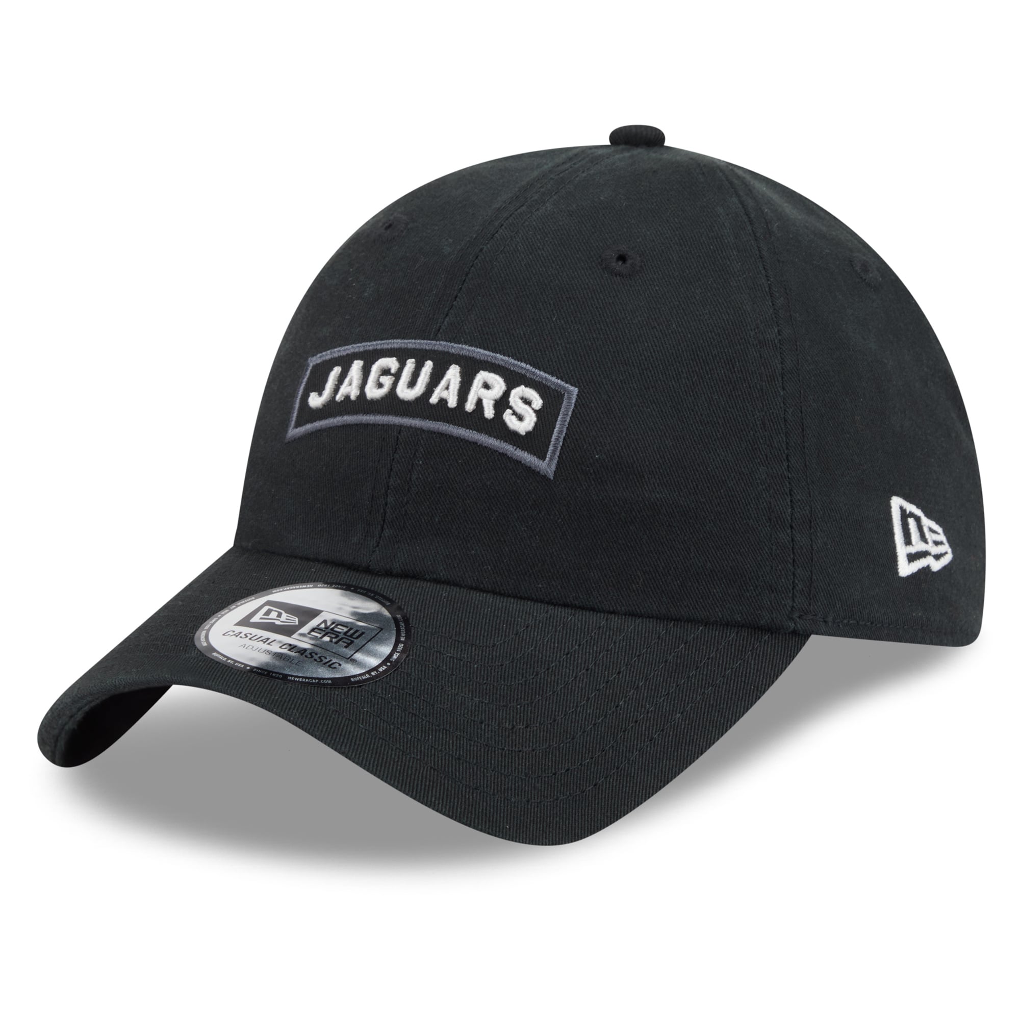 Casquette New Era noire pour homme, Jacksonville Jaguars 2026 Salute To Service, style classique décontracté et ajustable