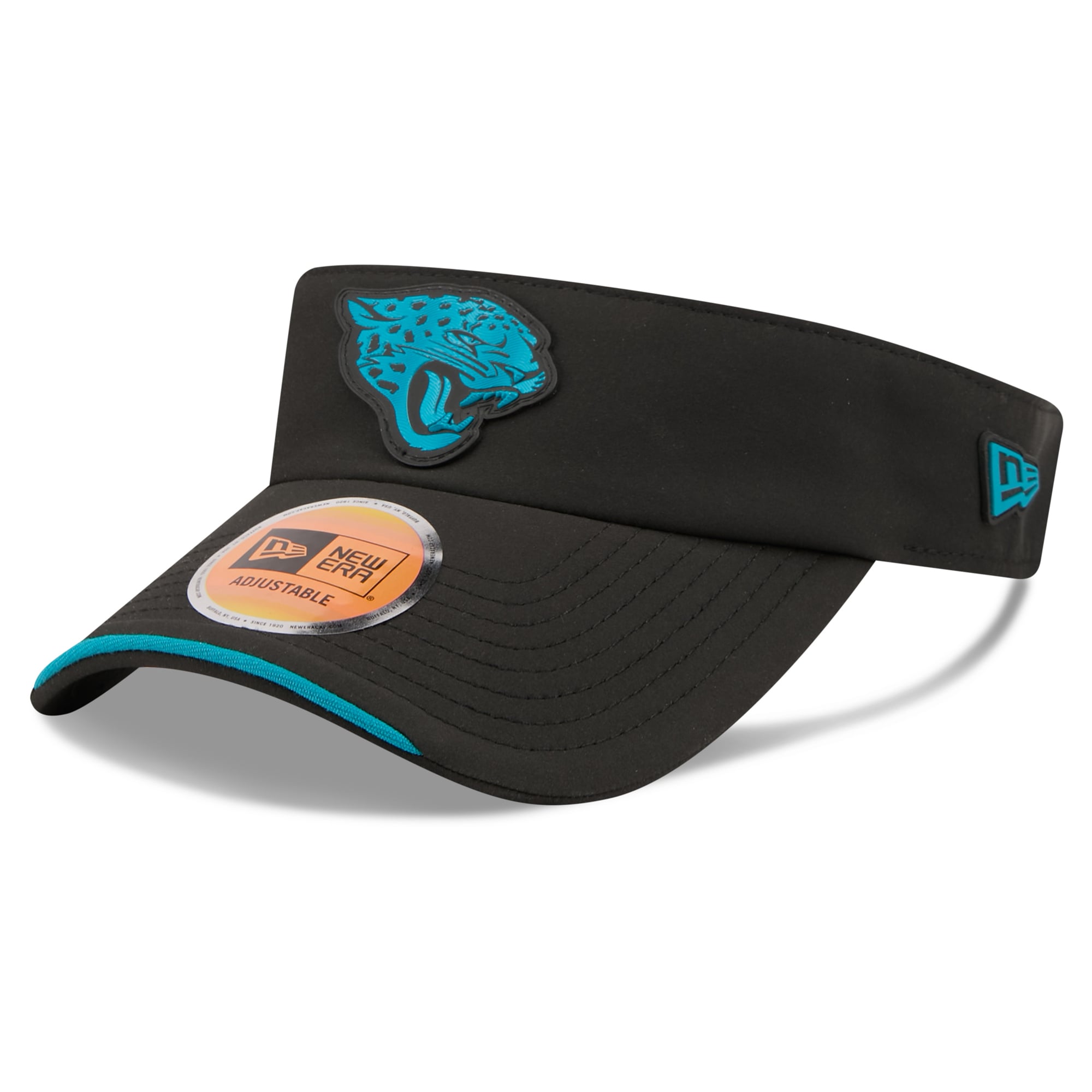 Casquette New Era noire pour homme, modèle Jacksonville Jaguars 2026 Sideline, visière ajustable