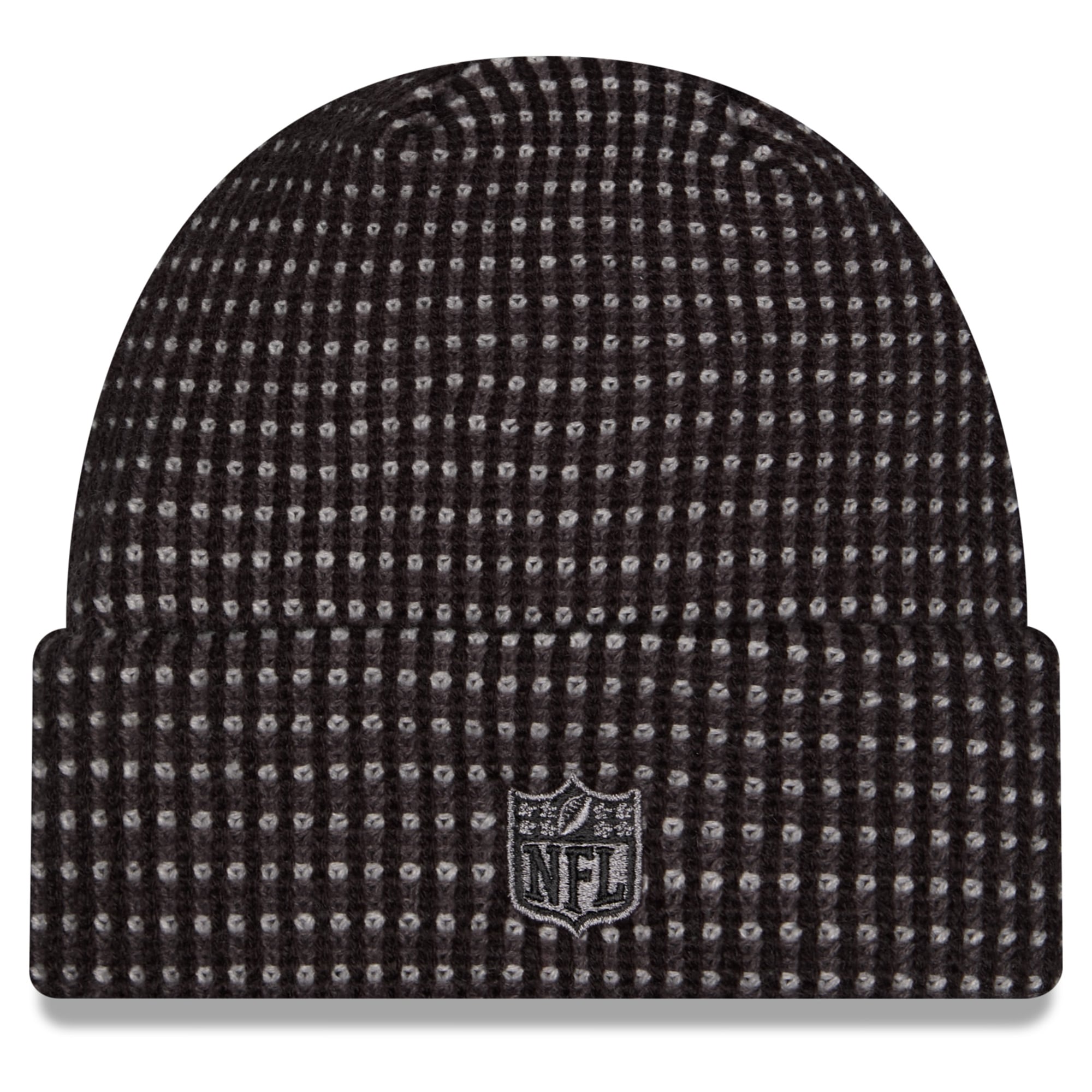Bonnet à revers New Era noir pour homme, modèle Jacksonville Jaguars 2026, idéal pour les temps froids.