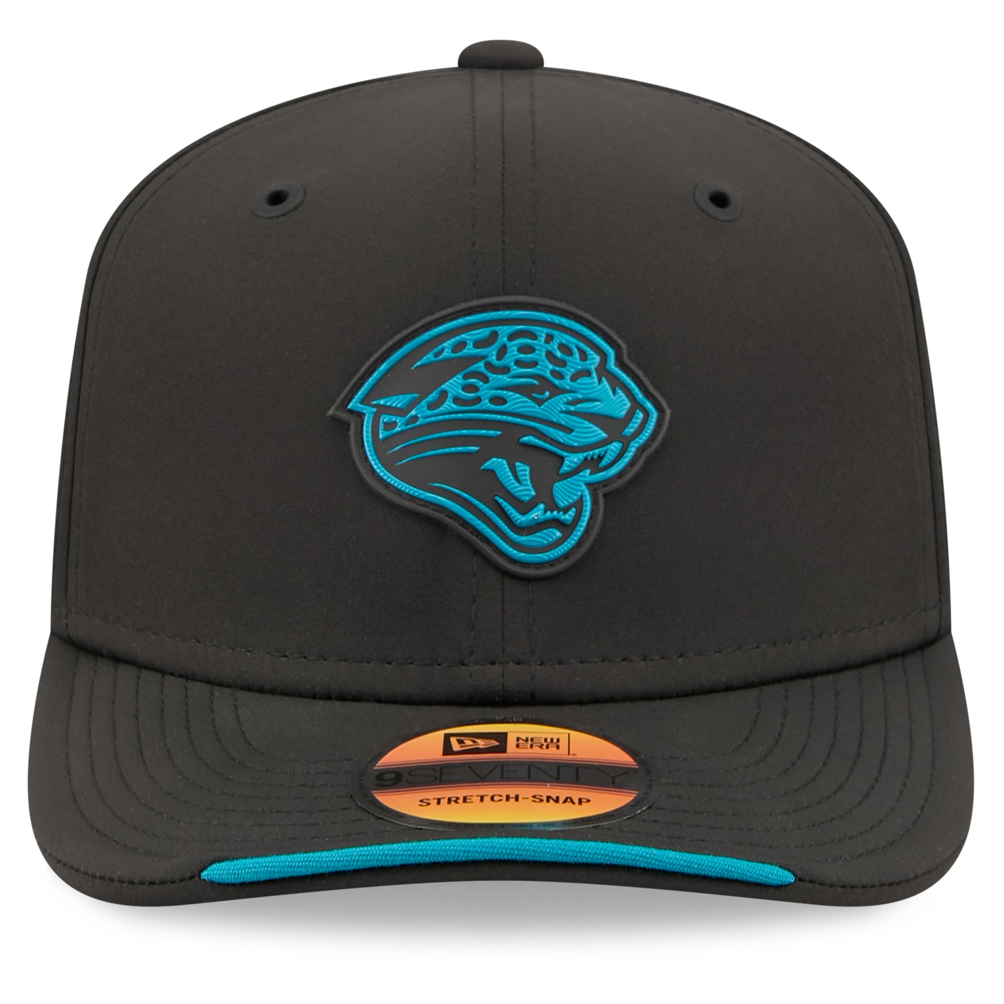Casquette ajustable New Era noire Jacksonville Jaguars 2026 Sideline Throwback 9SEVENTY pour homme