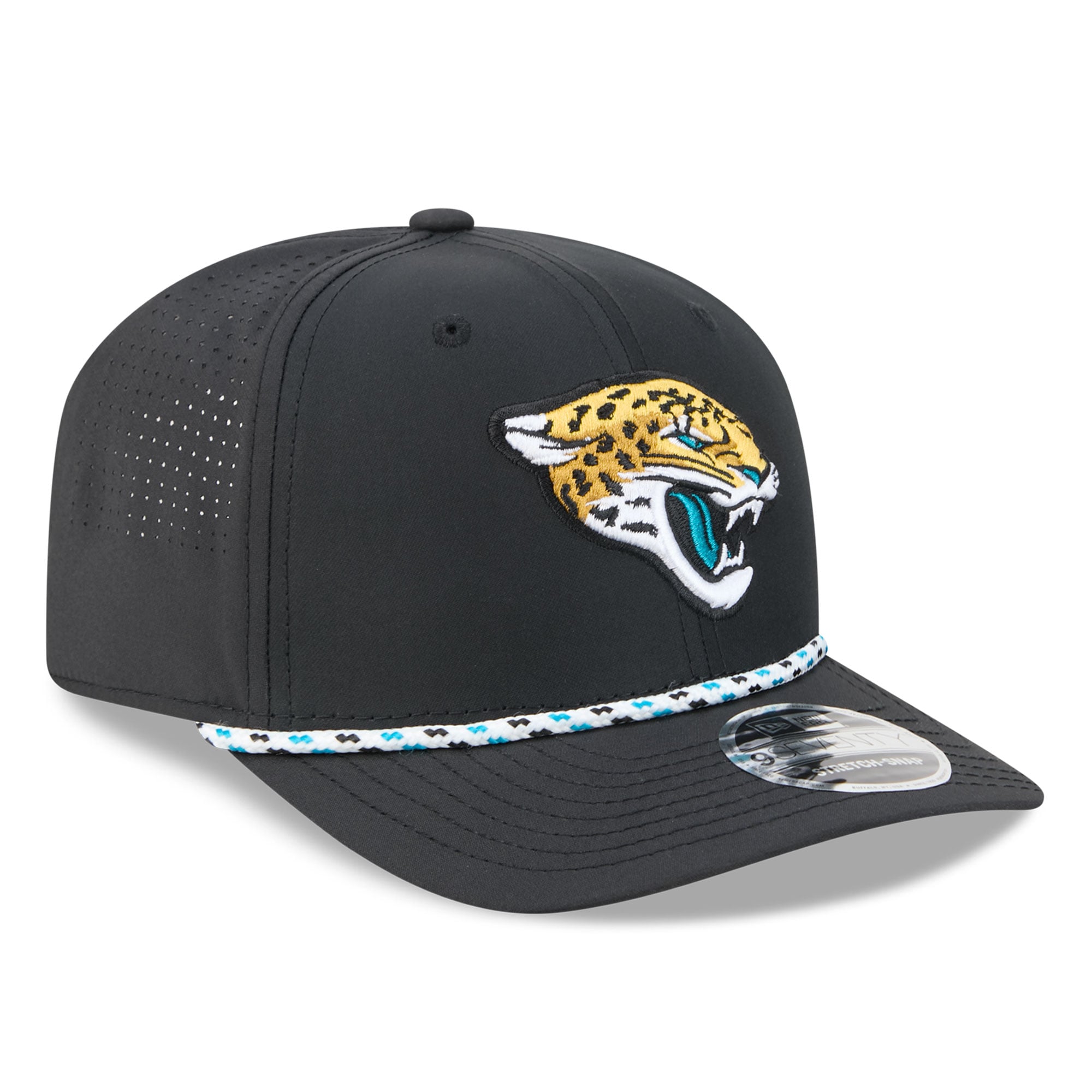 Casquette ajustable New Era noire Jacksonville Jaguars 9SEVENTY pour homme