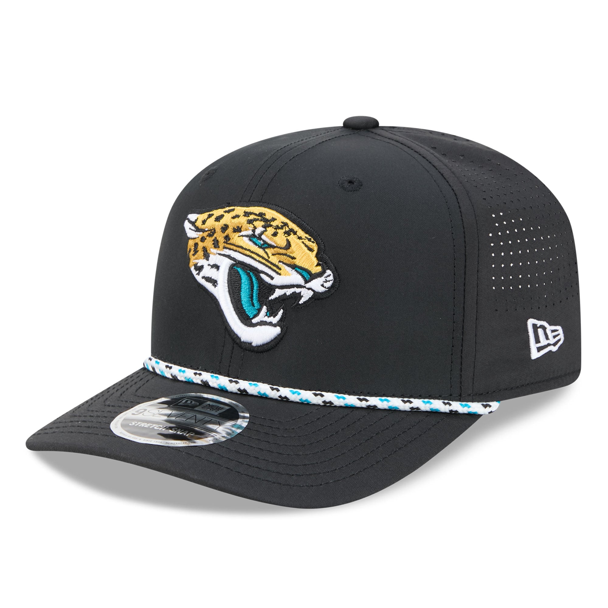 Casquette ajustable New Era noire Jacksonville Jaguars 9SEVENTY pour homme