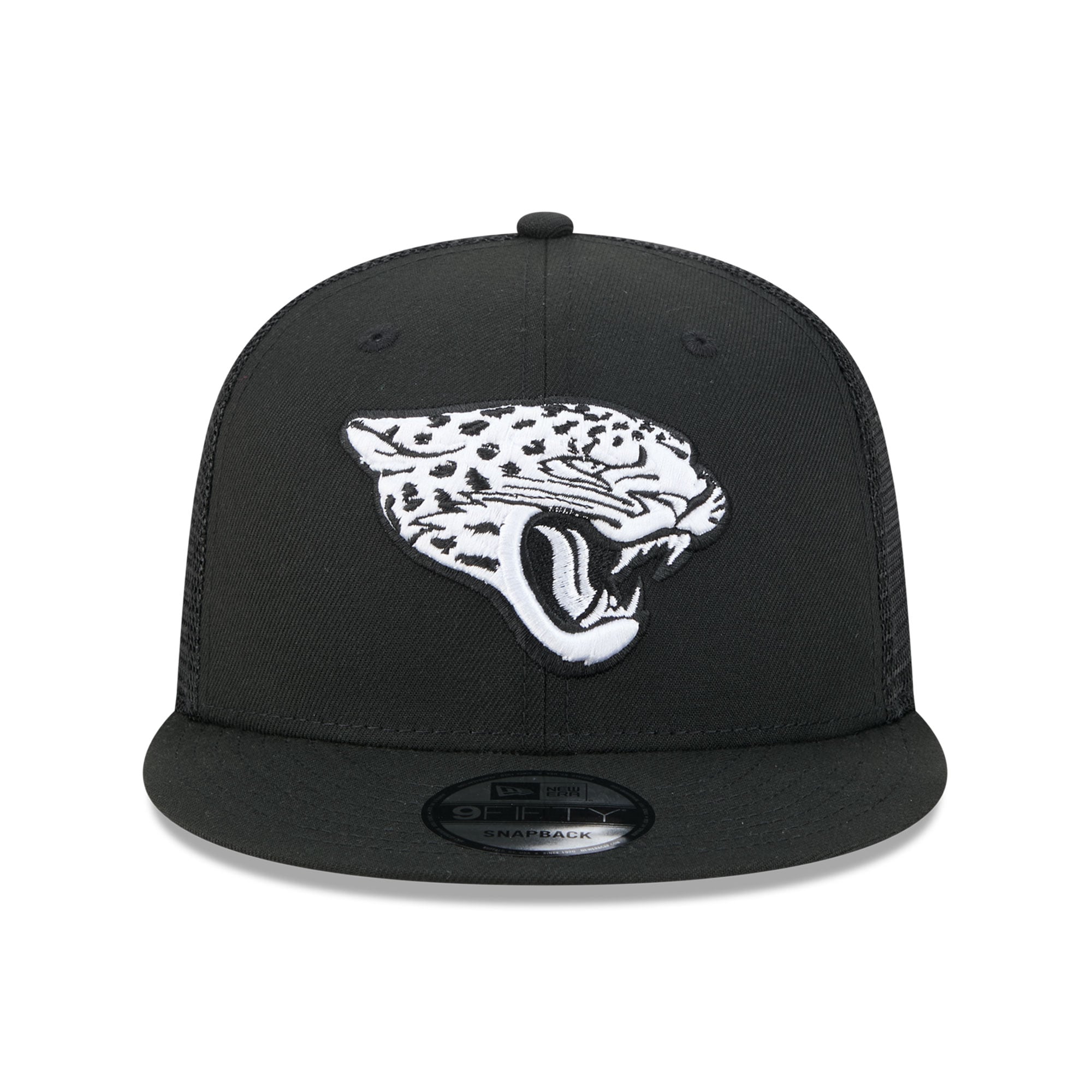 Casquette trucker New Era 9FIFTY noire et blanche Jacksonville Jaguars pour homme