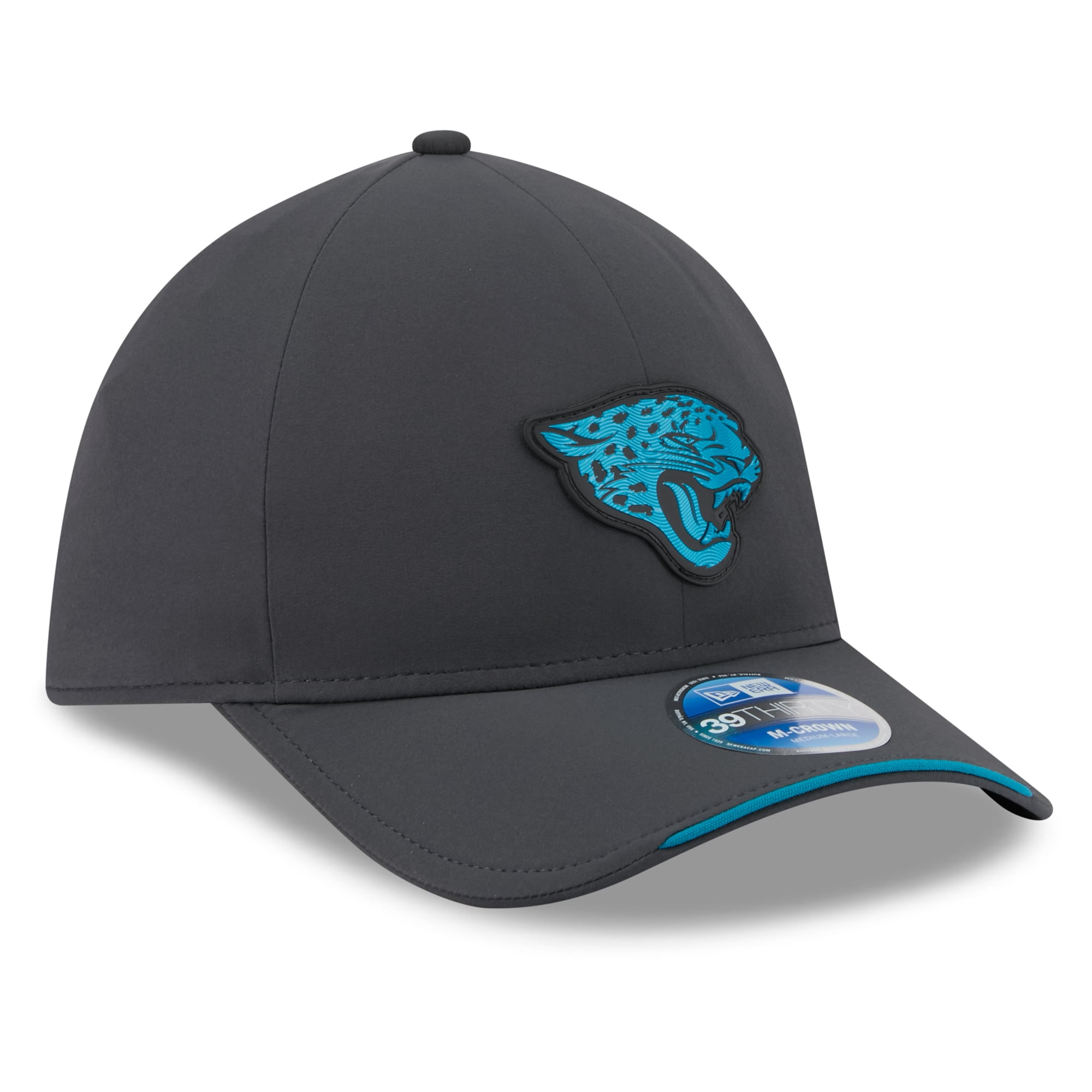 Casquette New Era 39THIRTY M-Crown Stretch pour homme, couleur anthracite, Jacksonville Jaguars, édition spéciale hiver 2026