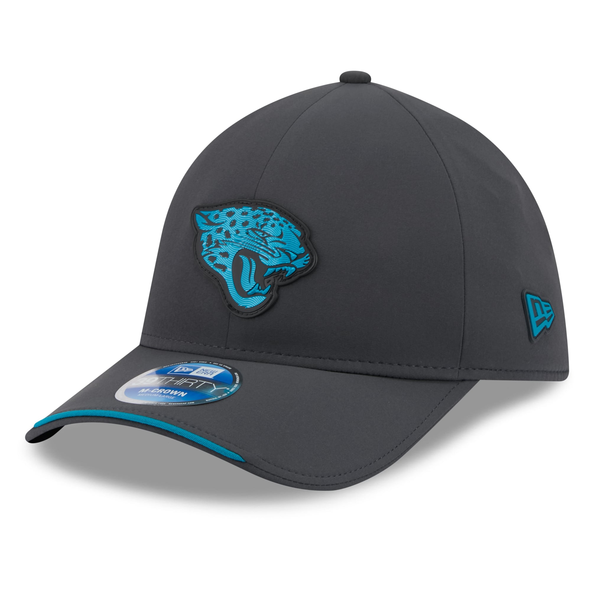 Casquette New Era 39THIRTY M-Crown Stretch pour homme, couleur anthracite, Jacksonville Jaguars, édition spéciale hiver 2026