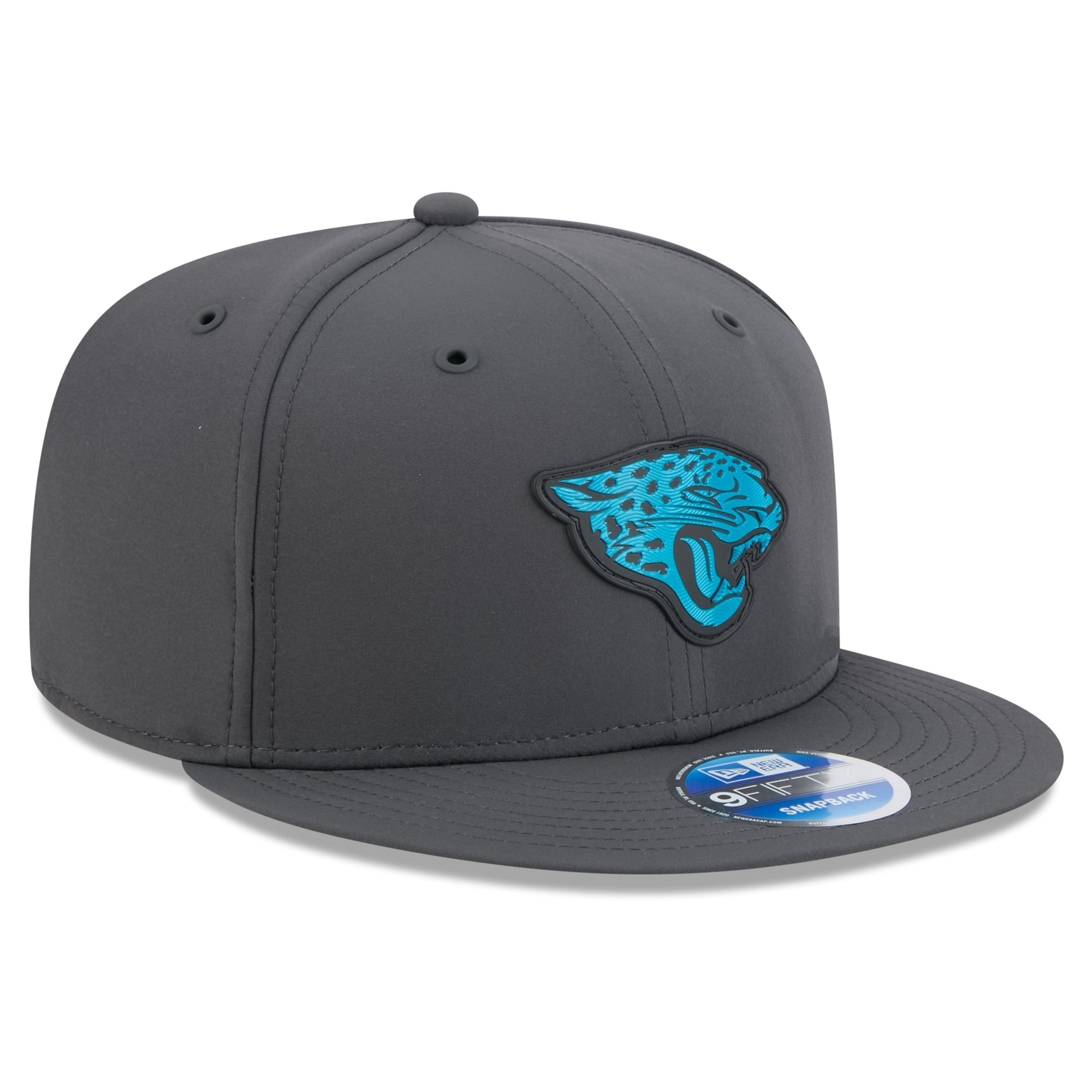Casquette snapback New Era 9FIFTY pour homme, couleur anthracite, Jacksonville Jaguars 2026, idéale pour les temps froids.