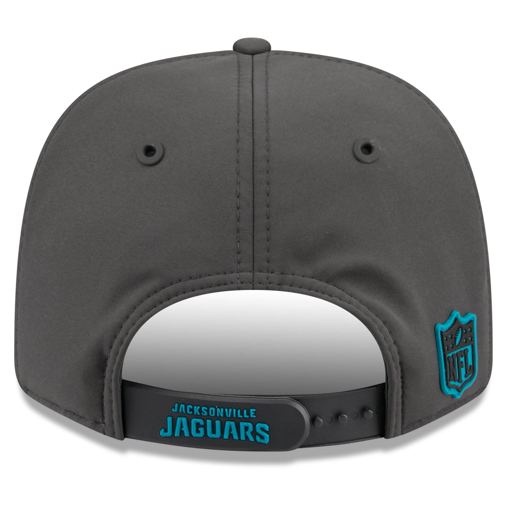 Casquette ajustable New Era anthracite Jacksonville Jaguars 2026 Sideline pour temps froid 9SEVENTY