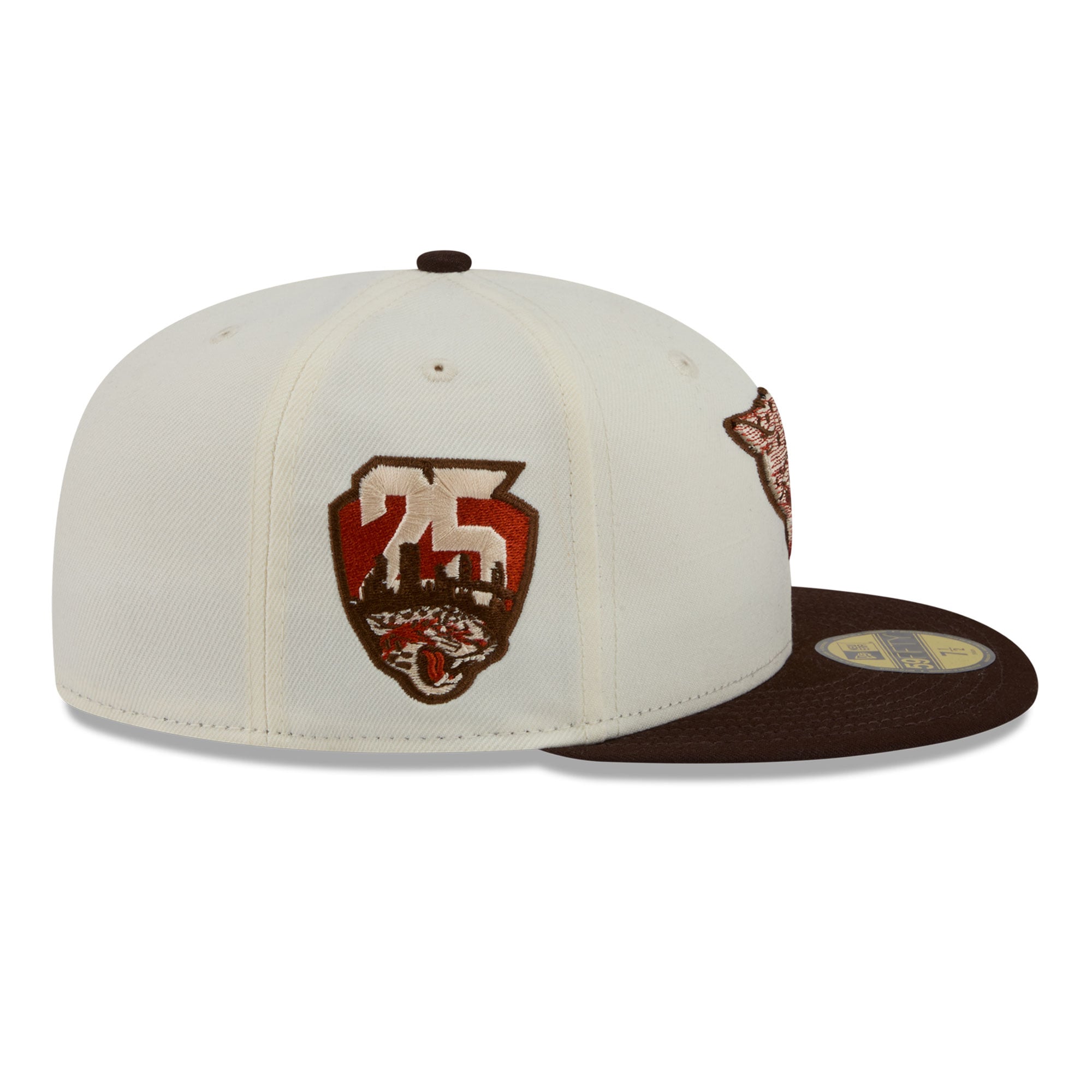 Casquette ajustée New Era 59FIFTY pour homme, couleur crème/marron, Jacksonville Jaguars, motif citrouille épicée