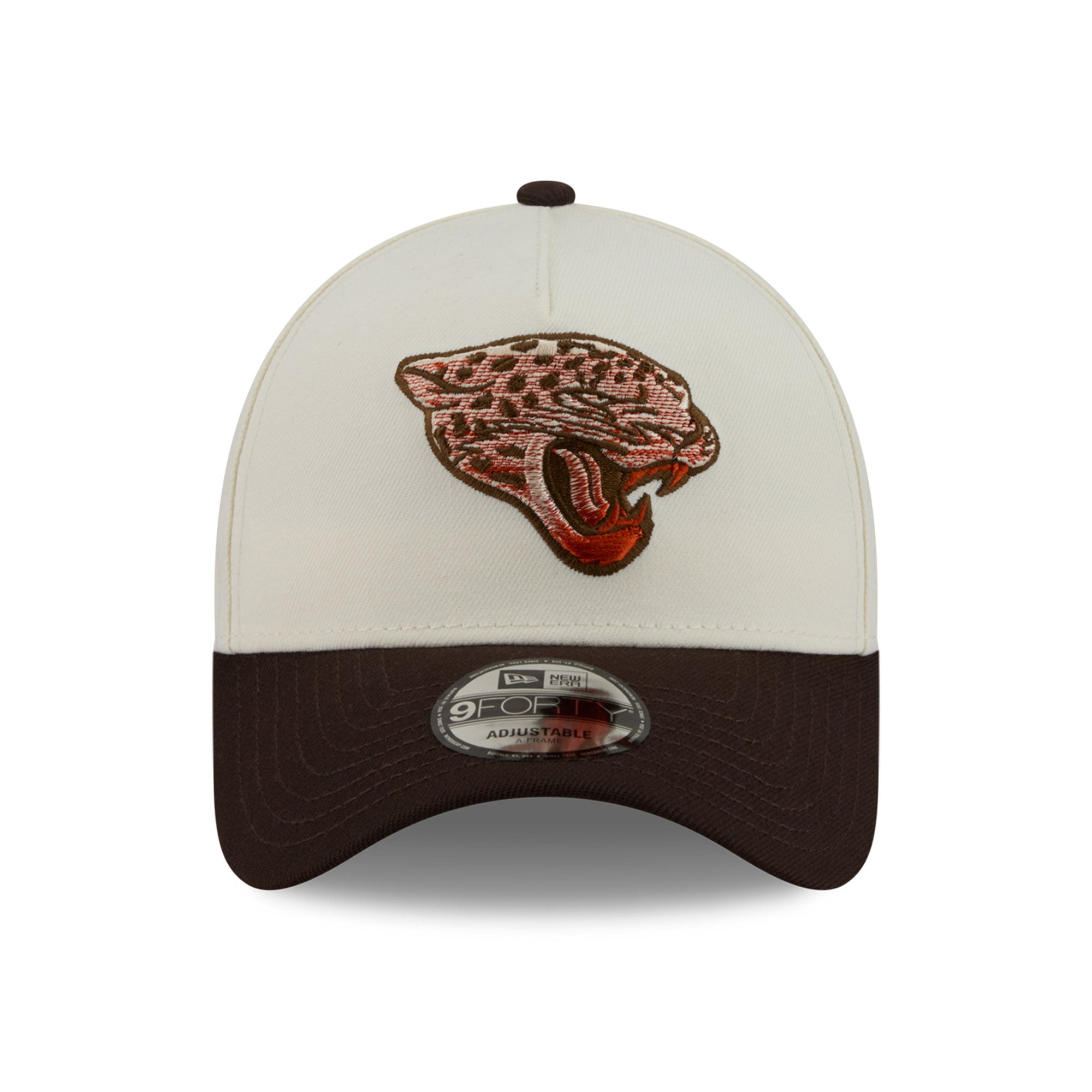 Casquette ajustable New Era crème/marron Jacksonville Jaguars Pumpkin Spice A-Frame 9FORTY pour homme