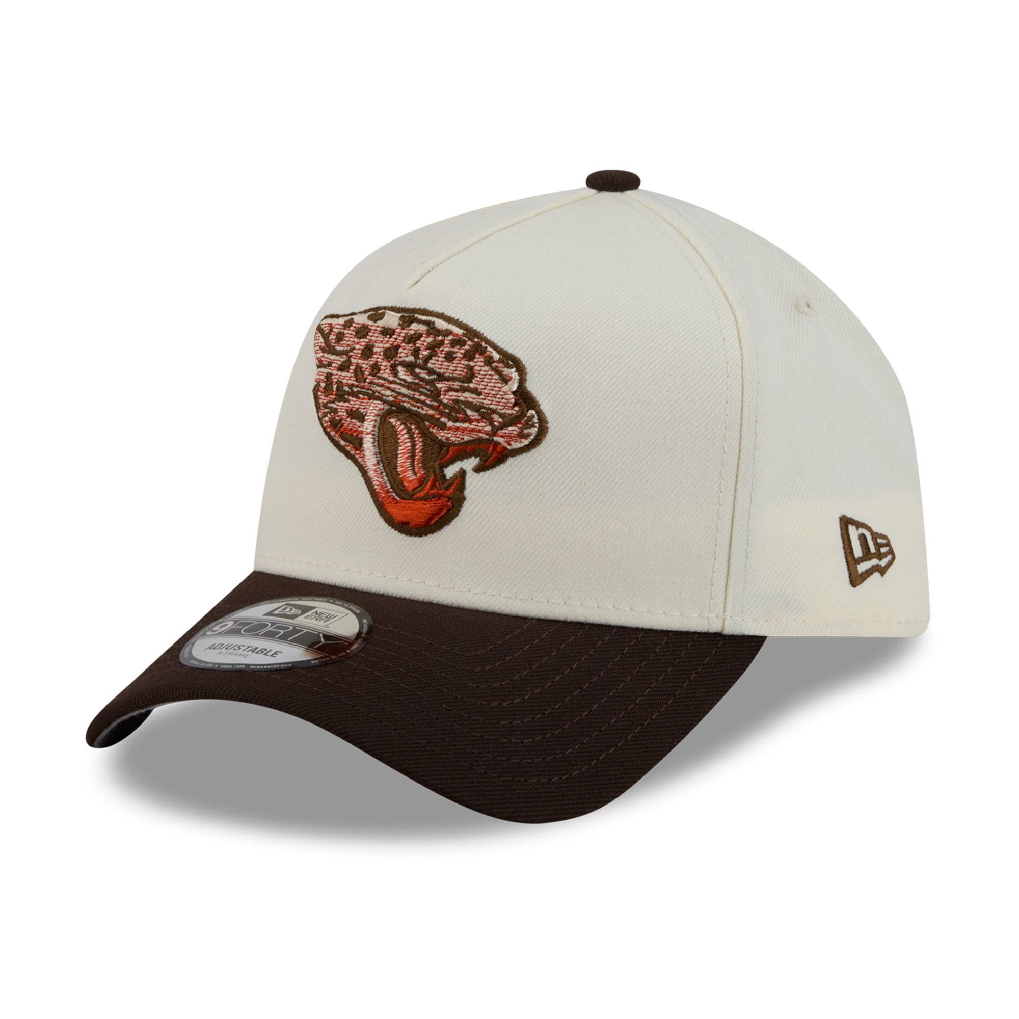 Casquette ajustable New Era crème/marron Jacksonville Jaguars Pumpkin Spice A-Frame 9FORTY pour homme