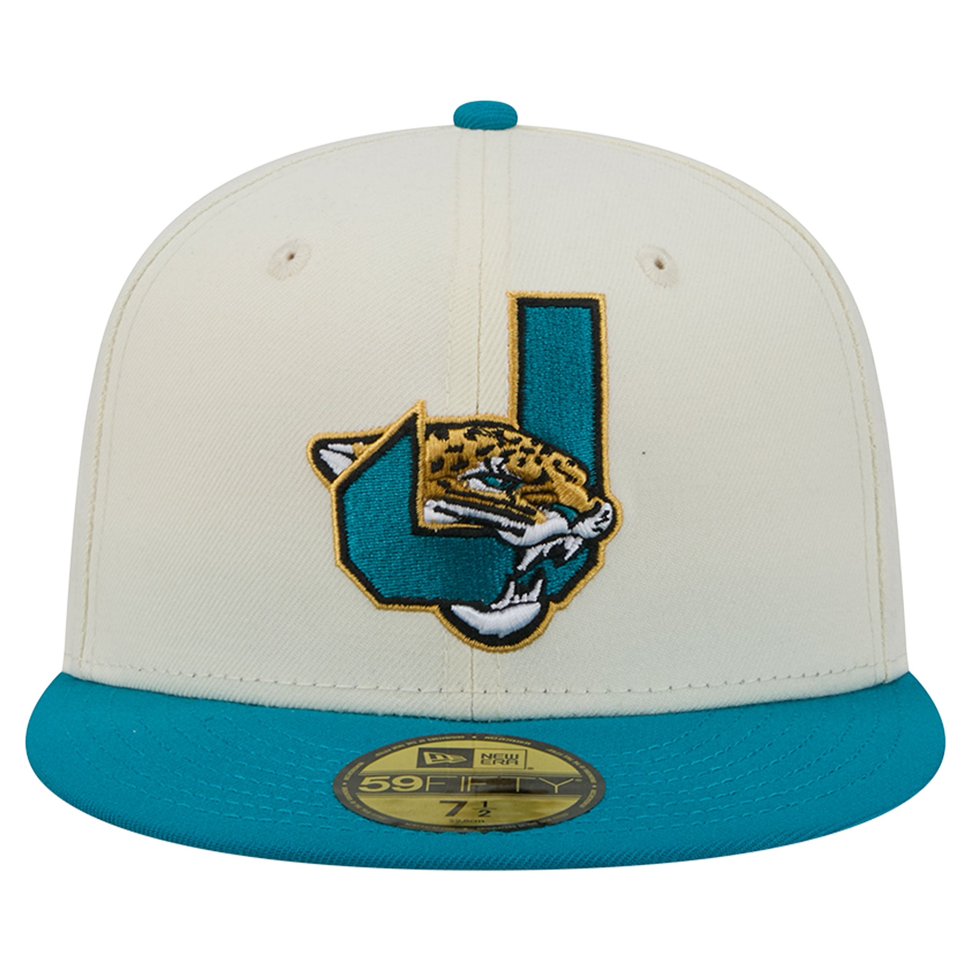 Casquette ajustée New Era Deceptor 59FIFTY pour homme, couleur crème/turquoise