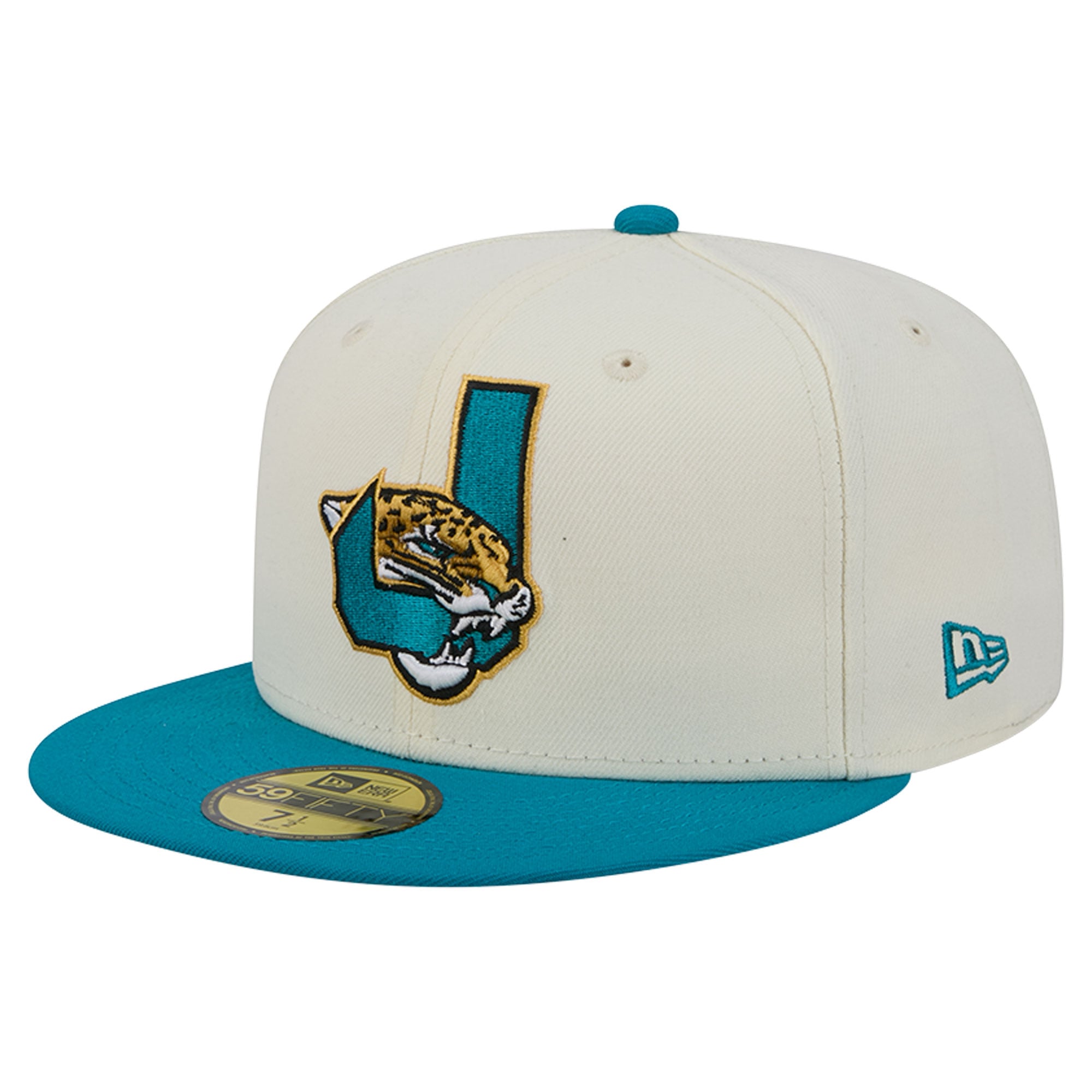 Casquette ajustée New Era Deceptor 59FIFTY pour homme, couleur crème/turquoise