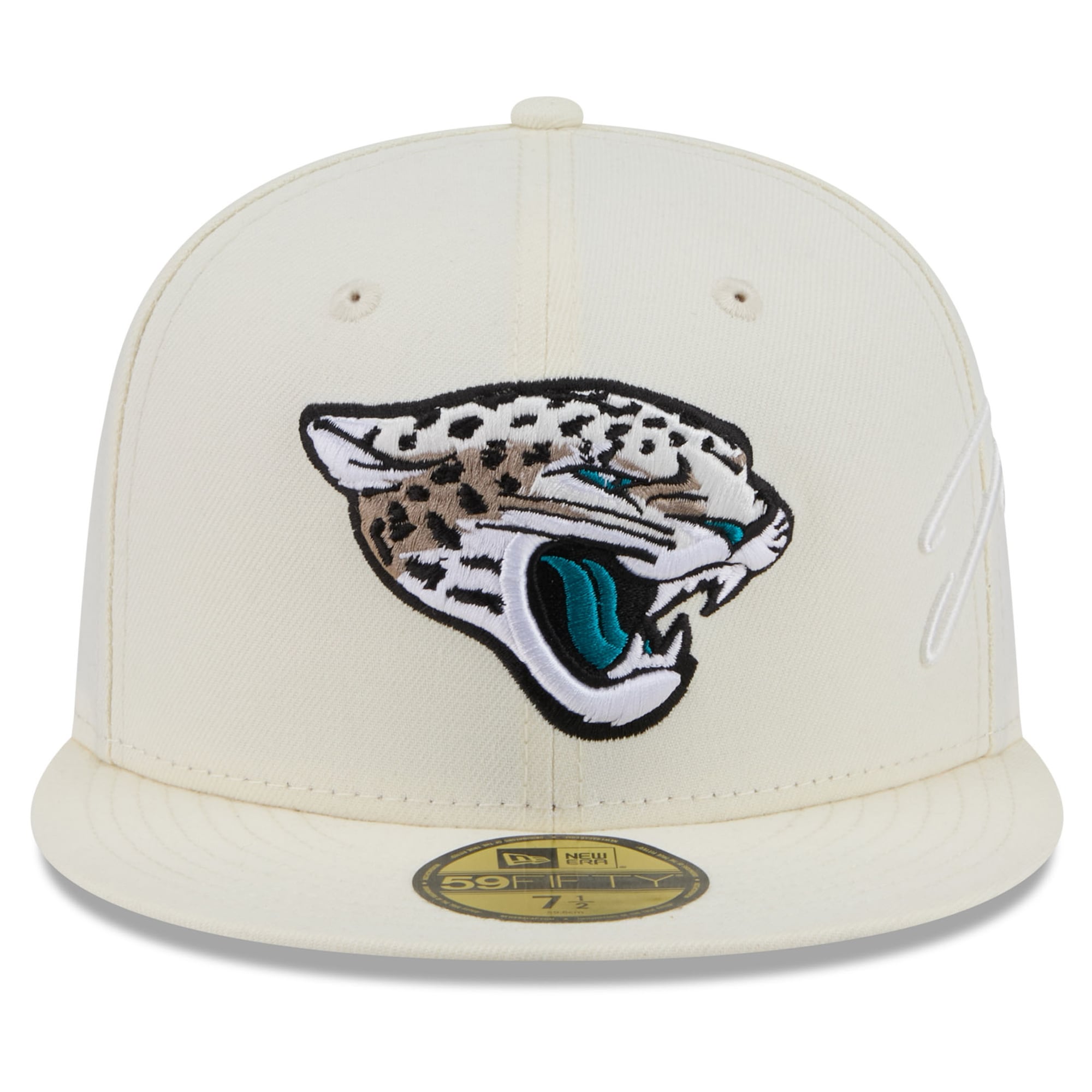 Men's New Era Natural Jacksonville Jaguars 2026 Rivalries Collection Fan Pack Side Script 59FIFTY Fitted Hat