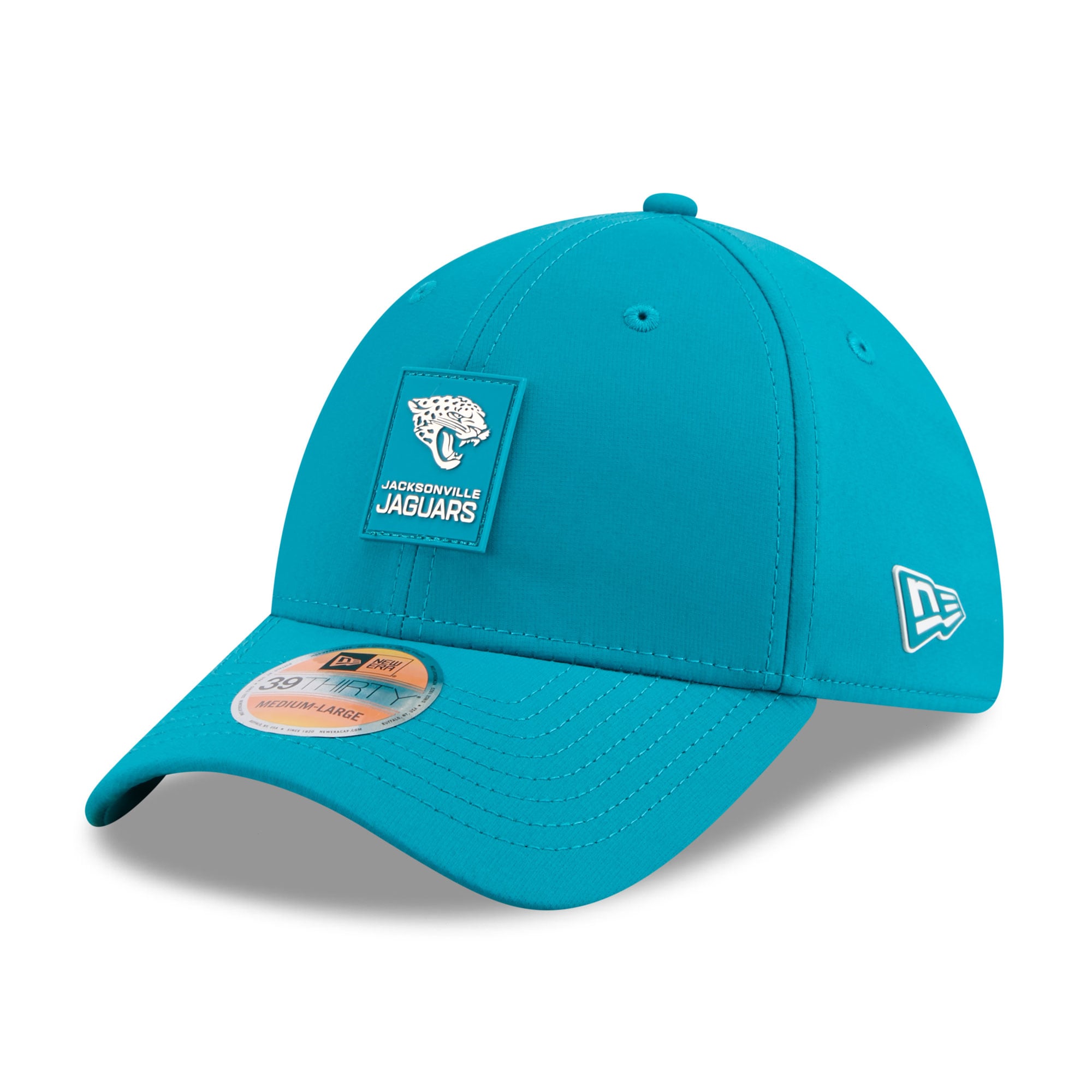 Casquette 39THIRTY Flex Sideline 2025 des Jaguars de Jacksonville New Era pour homme, bleu sarcelle
