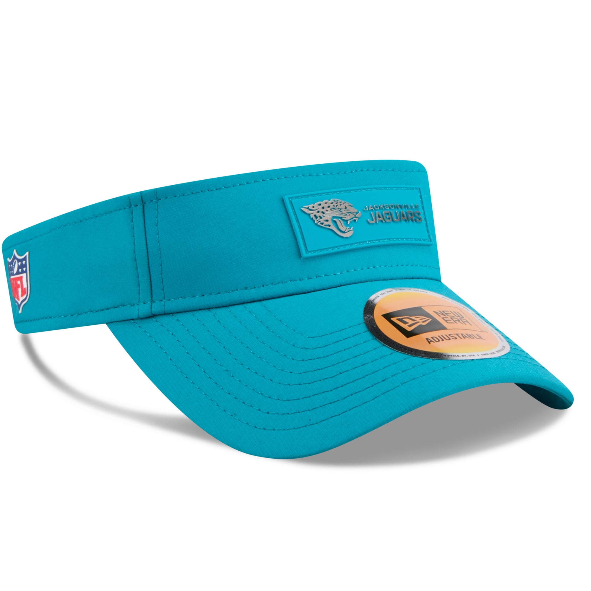 Visière de touche New Era bleu sarcelle Jacksonville Jaguars 2025 pour homme