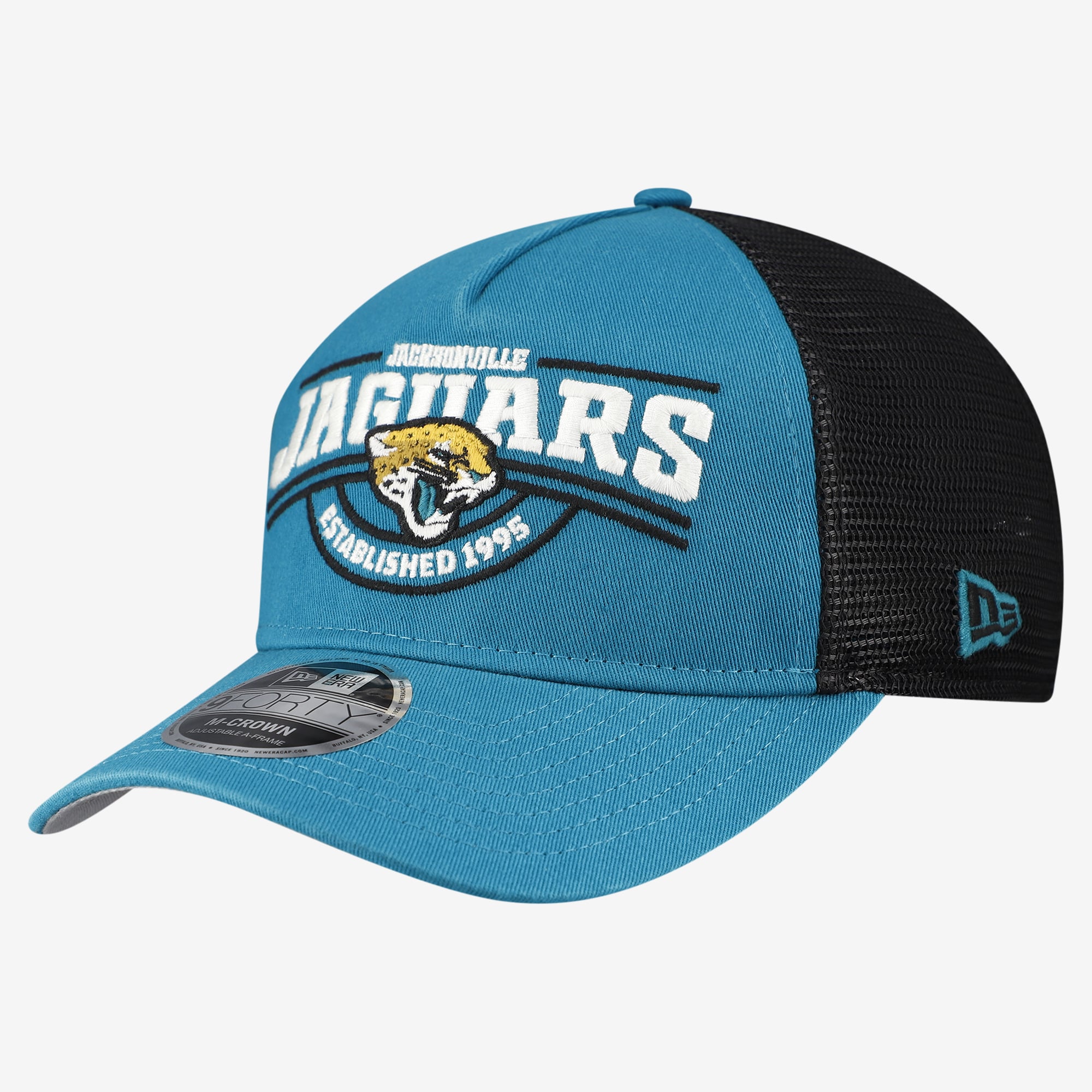 Men's New Era Teal Jacksonville Jaguars 9FORTY A-Frame Adjustable Hat