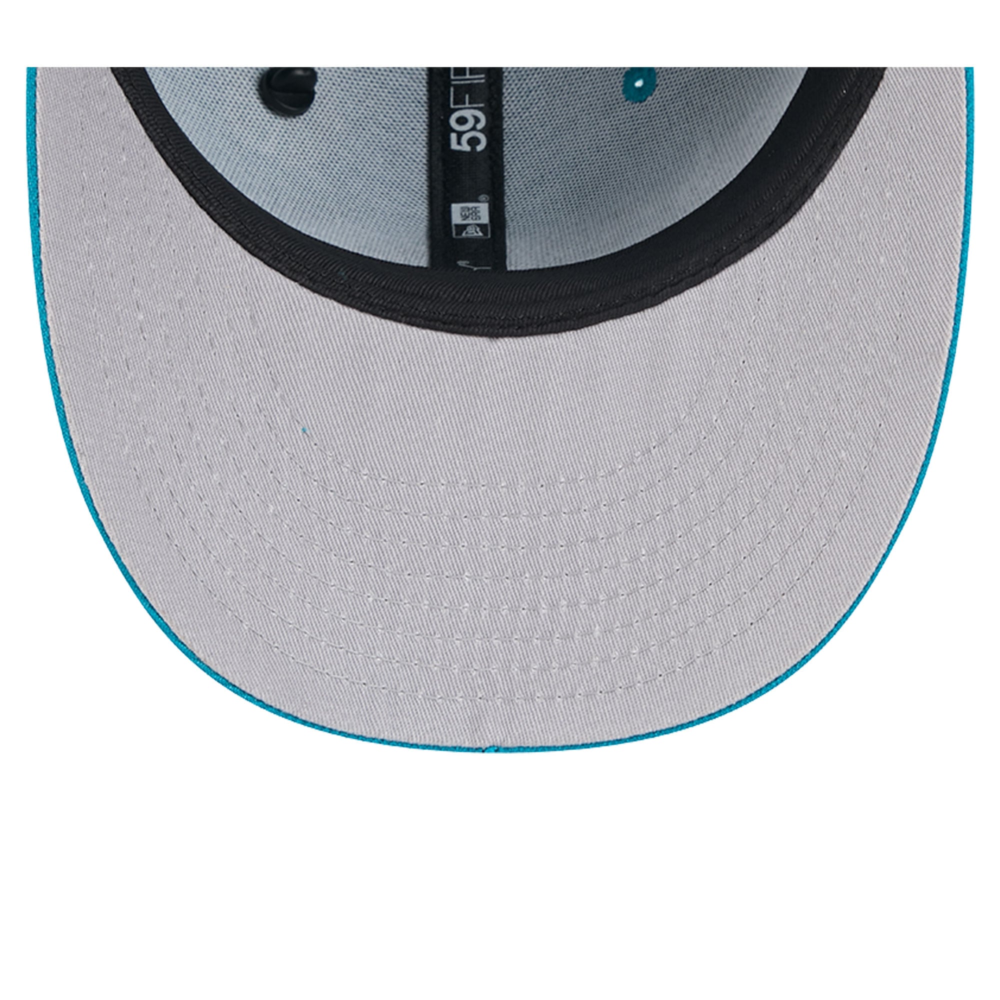 Casquette ajustée New Era 59FIFTY pour homme, couleur turquoise, avec pin 's Jacksonville Jaguars.