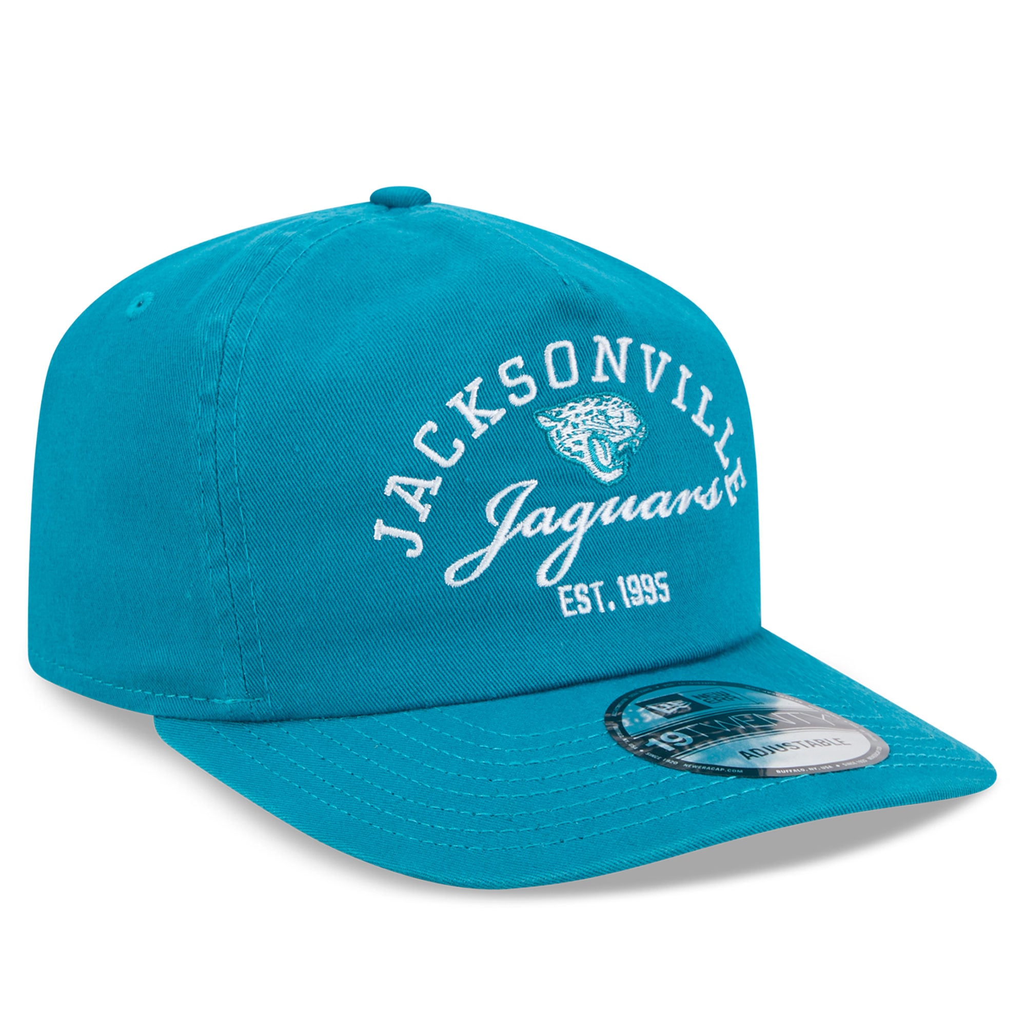 Casquette ajustable New Era Jacksonville Jaguars Stacked 19TWENTY bleu sarcelle pour homme