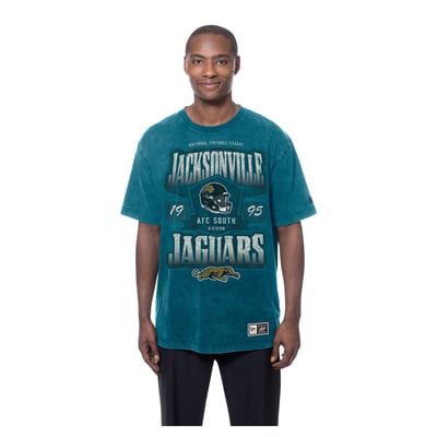  Jacksonville Jaguars New Era Throwback Mineral Wash T-Shirt - Teal