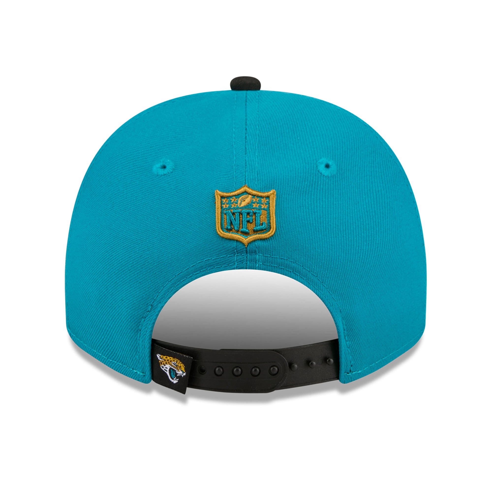 Casquette snapback New Era 9FIFTY pour homme, bleu sarcelle/noir, motif Jacksonville Jaguars.