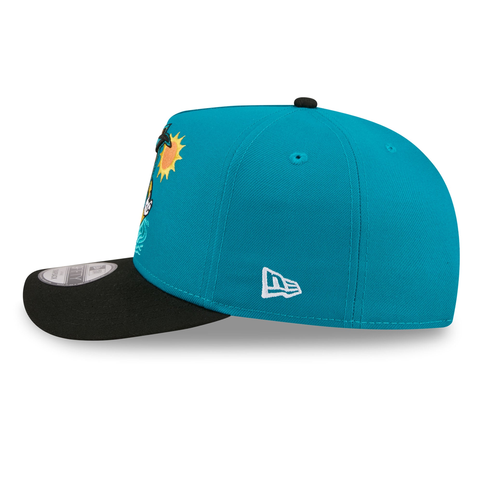 Casquette snapback New Era 9FIFTY pour homme, bleu sarcelle/noir, motif Jacksonville Jaguars.
